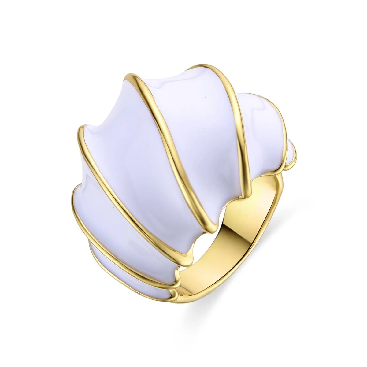 Anillo Harsad acabado en oro amarillo 18K - Harsad BLANCO