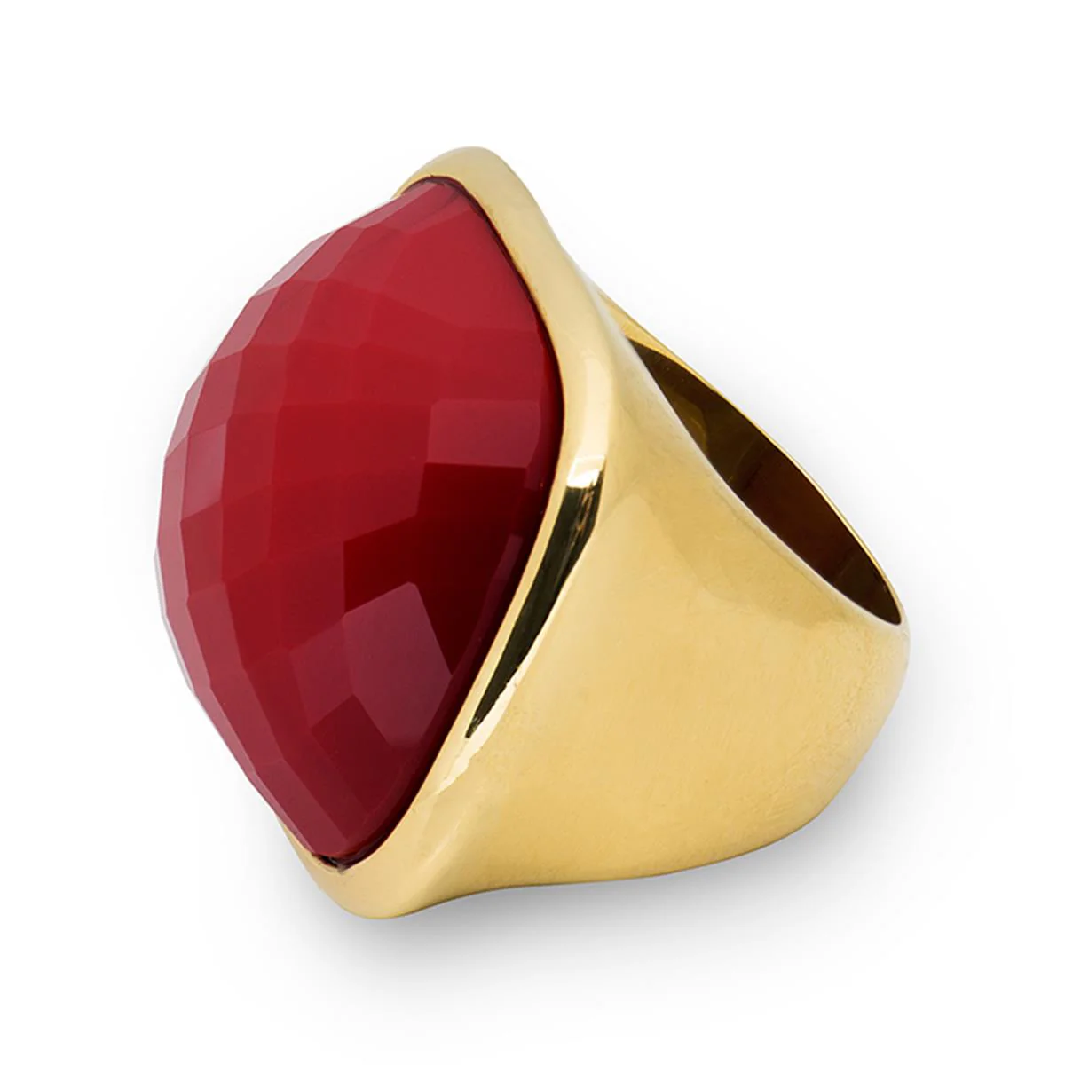 Anillo Here acabado en Oro Amarillo De 18 Quilates - Here ROJO