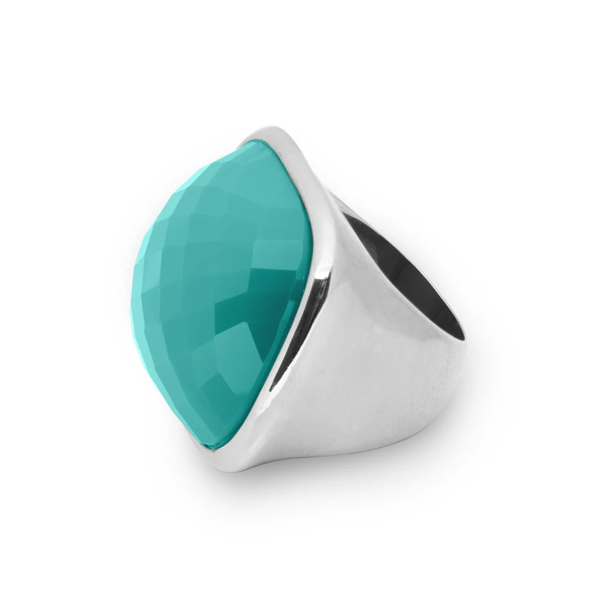 Anillo Here acabado en Rodio - Here AZUL