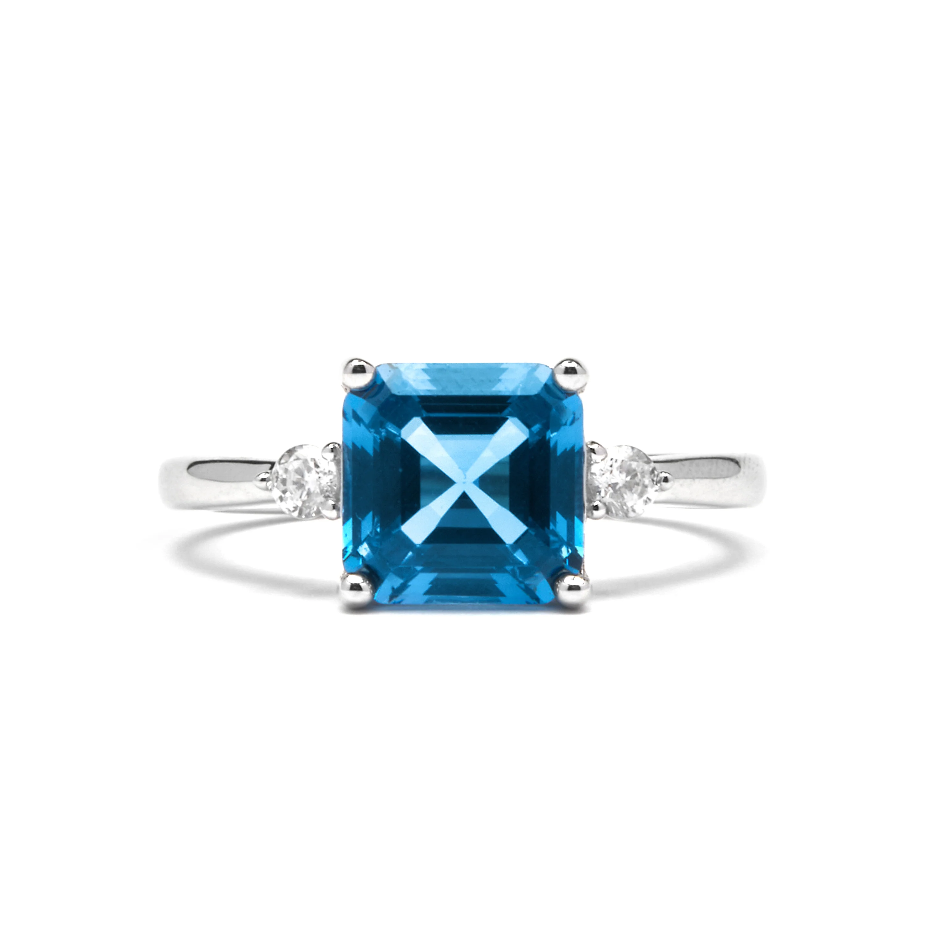 Anillo de Plata de Ley 925 y Circonita Brillante acabado rodio - Himith - Image 13