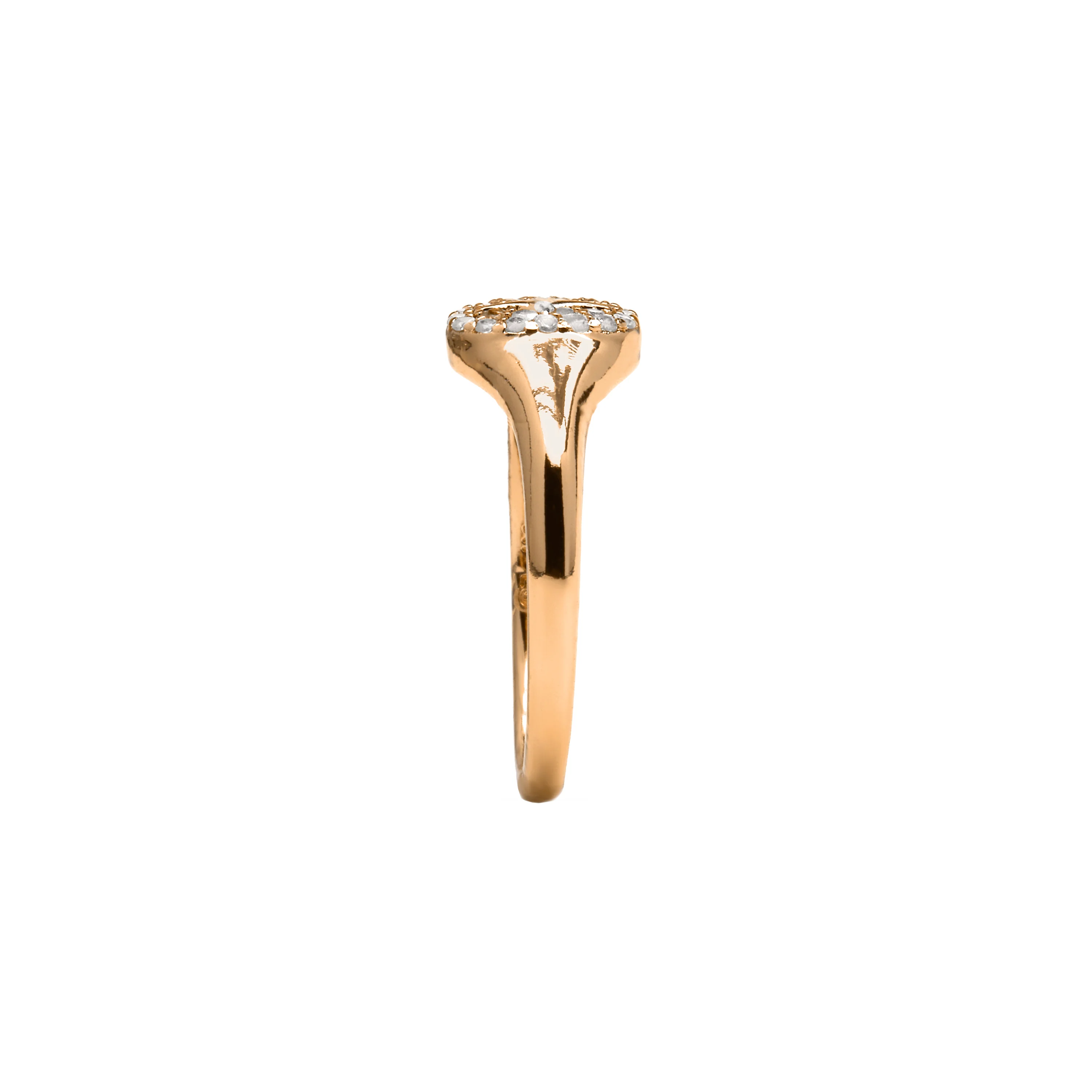 Anillo acabado oro amarillo de 18k y Circonita Brillante - Ilith - Image 3