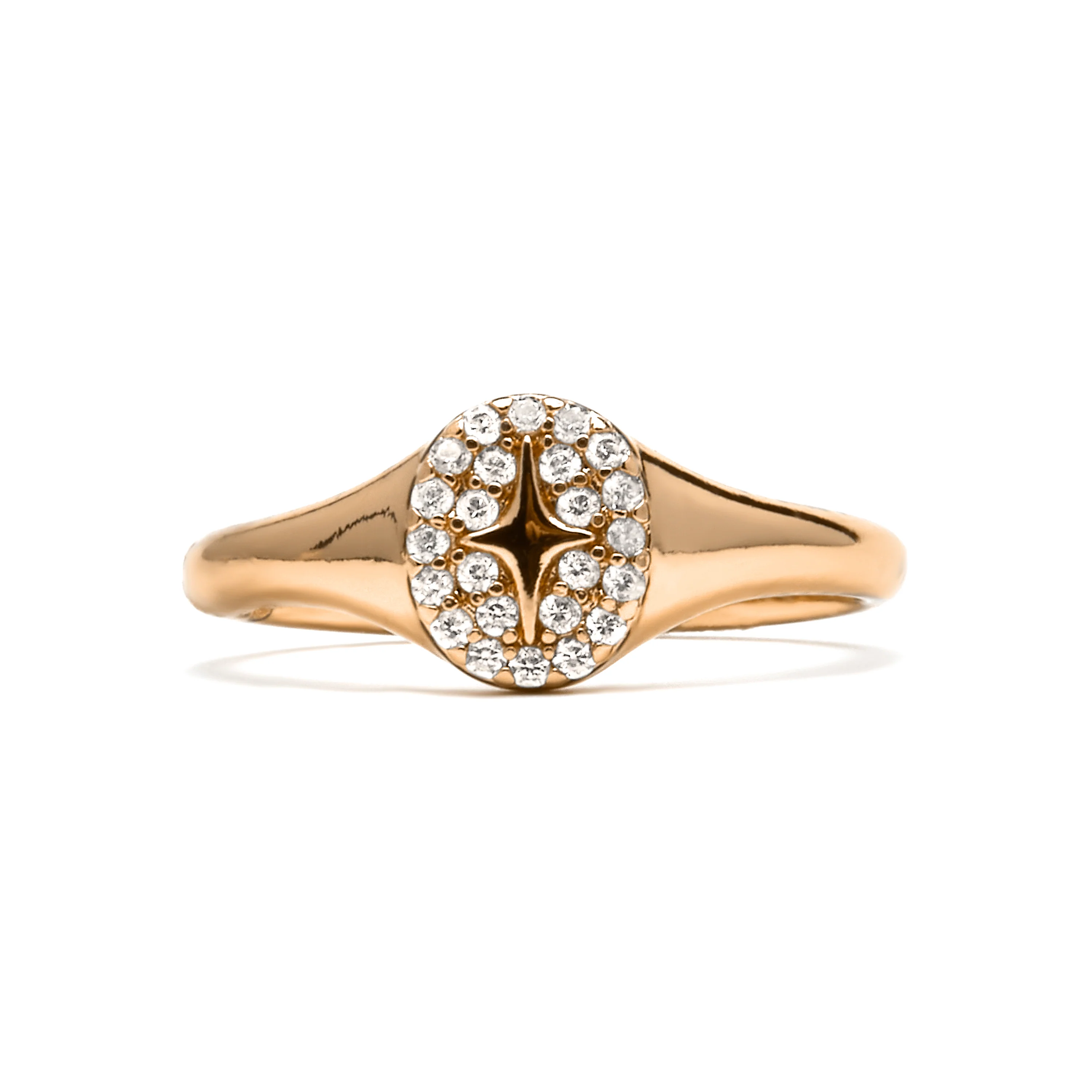 Anillo acabado oro amarillo de 18k y Circonita Brillante - Ilith - Image 4