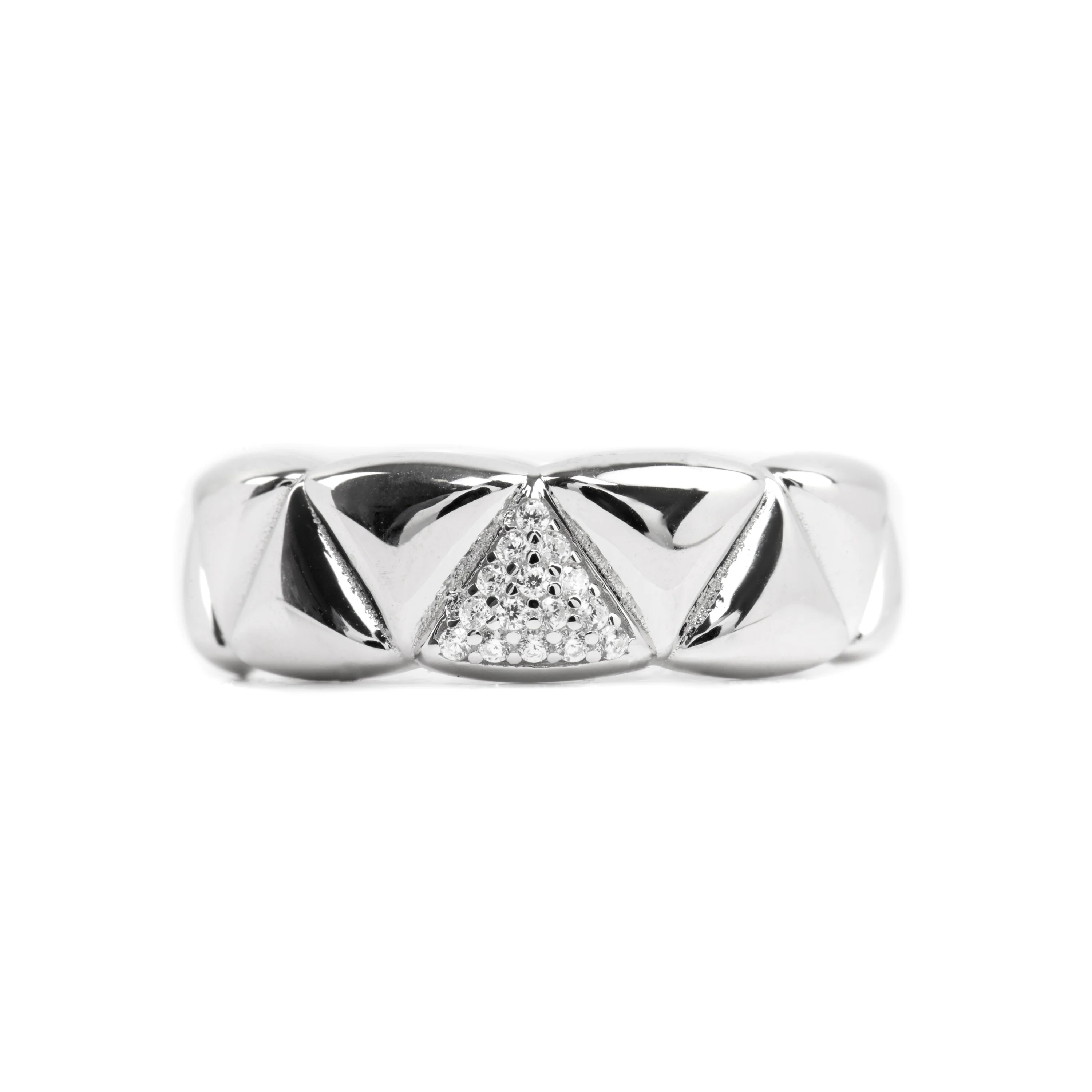 Anillo de Plata de Ley 925 y Circonita Brillante acabado rodio - Imwa - Image 5