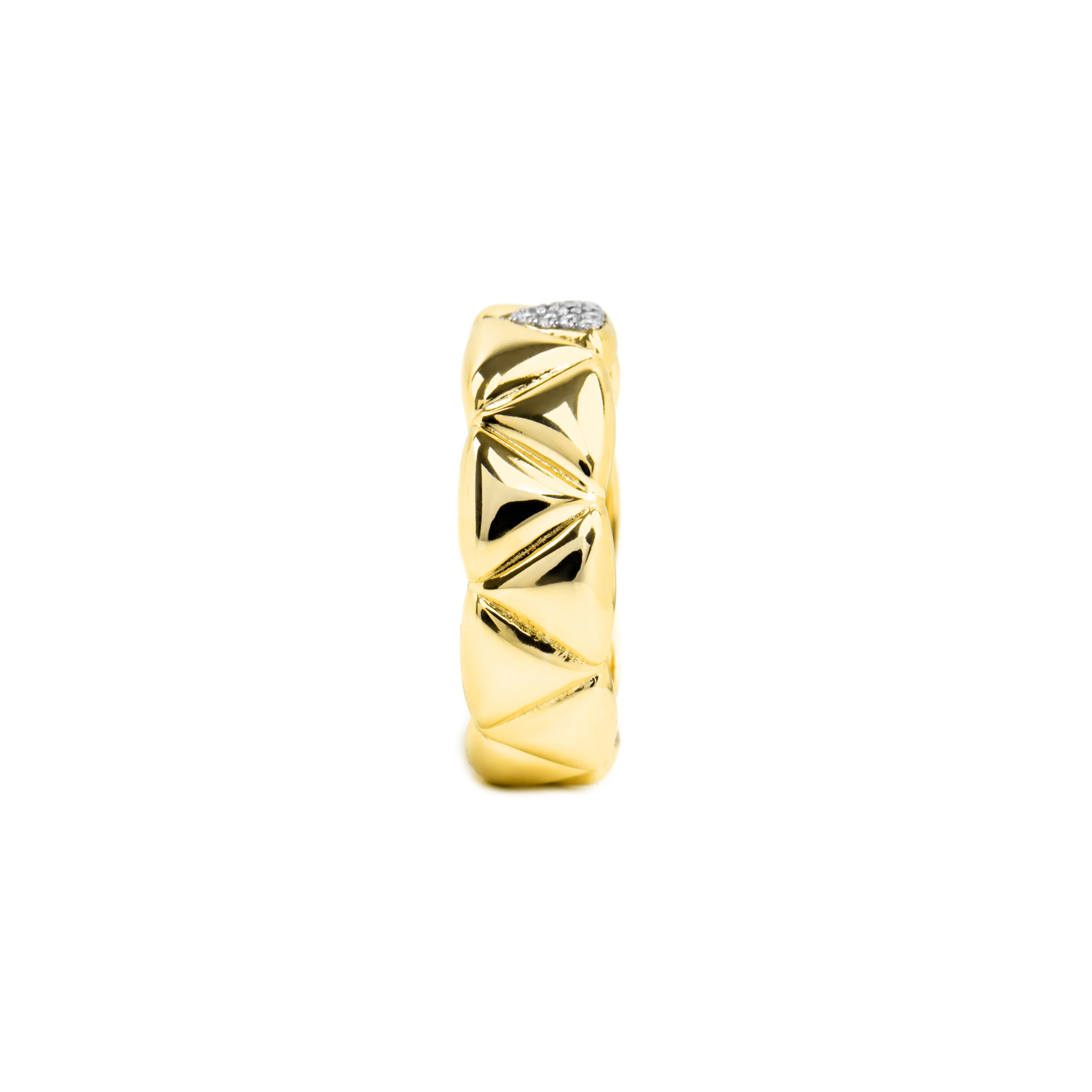 Anillo de Plata de Ley 925 y Circonita Brillante acabado oro amarillo de 18k - Imwa - Image 3