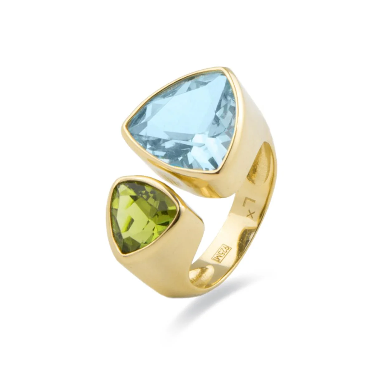 Anillo Inaz Plata De Ley 925 - Inaz VERDE