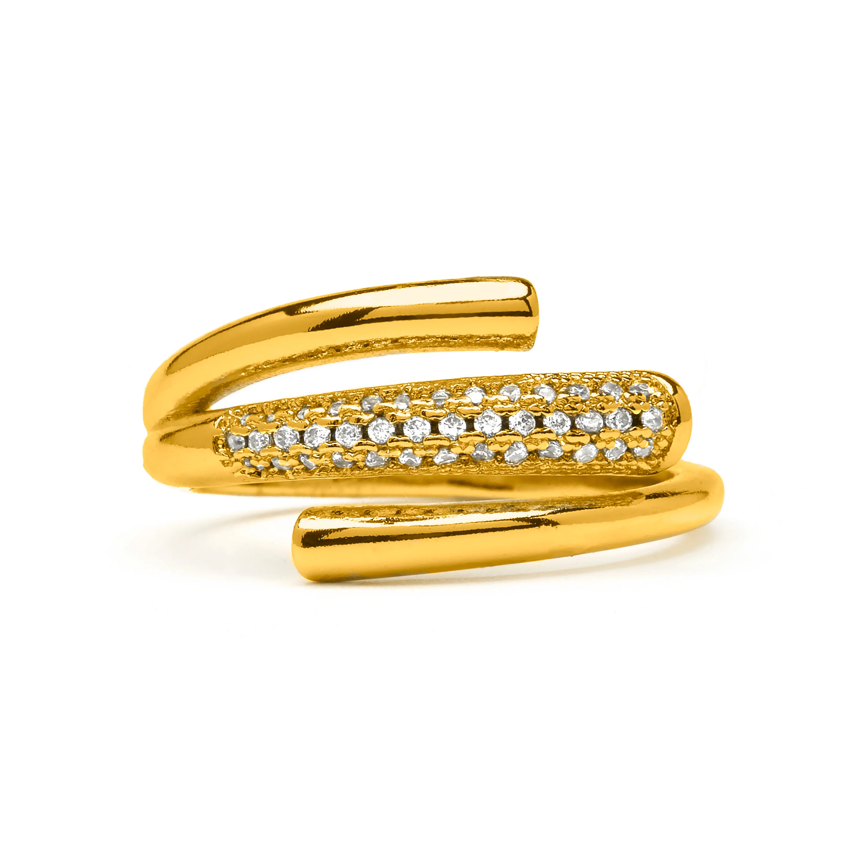 Anillo de Circonita Brillante acabado en oro amarillo de 18k - Jedrac - Image 4