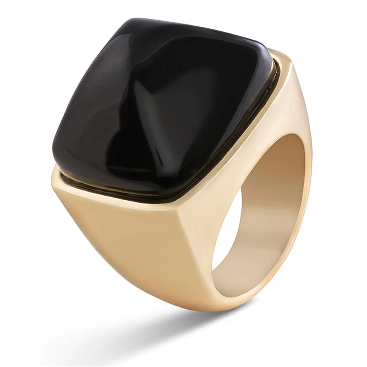 Anillo Kijua acabado en Oro Amarillo de 18 Kts - Kijua NEGRO