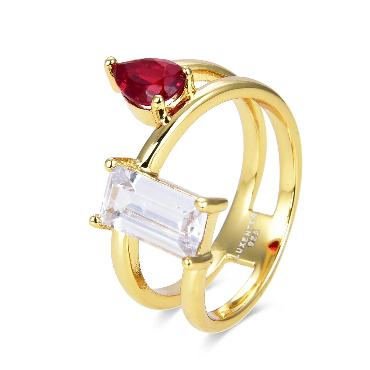Anillo Lasran Plata De Ley 925 - Lasran ROJO