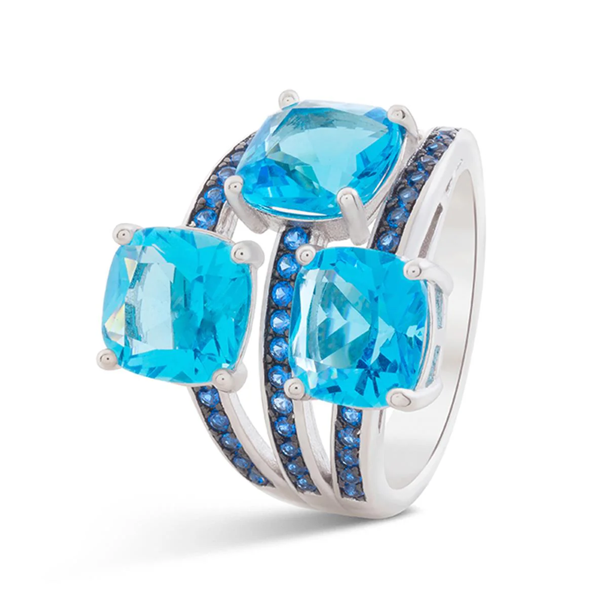 Anillo Liuko Plata De Ley 925 - Liuko AZUL