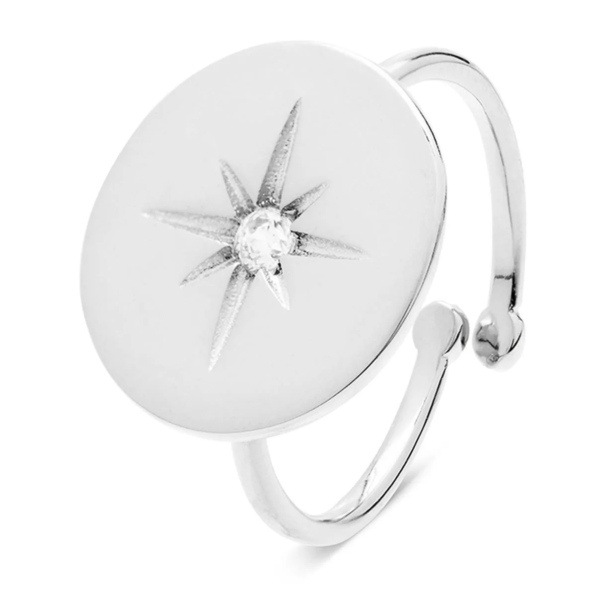 Anillo Locdeb y circonita brillante - Locdeb BLANCO