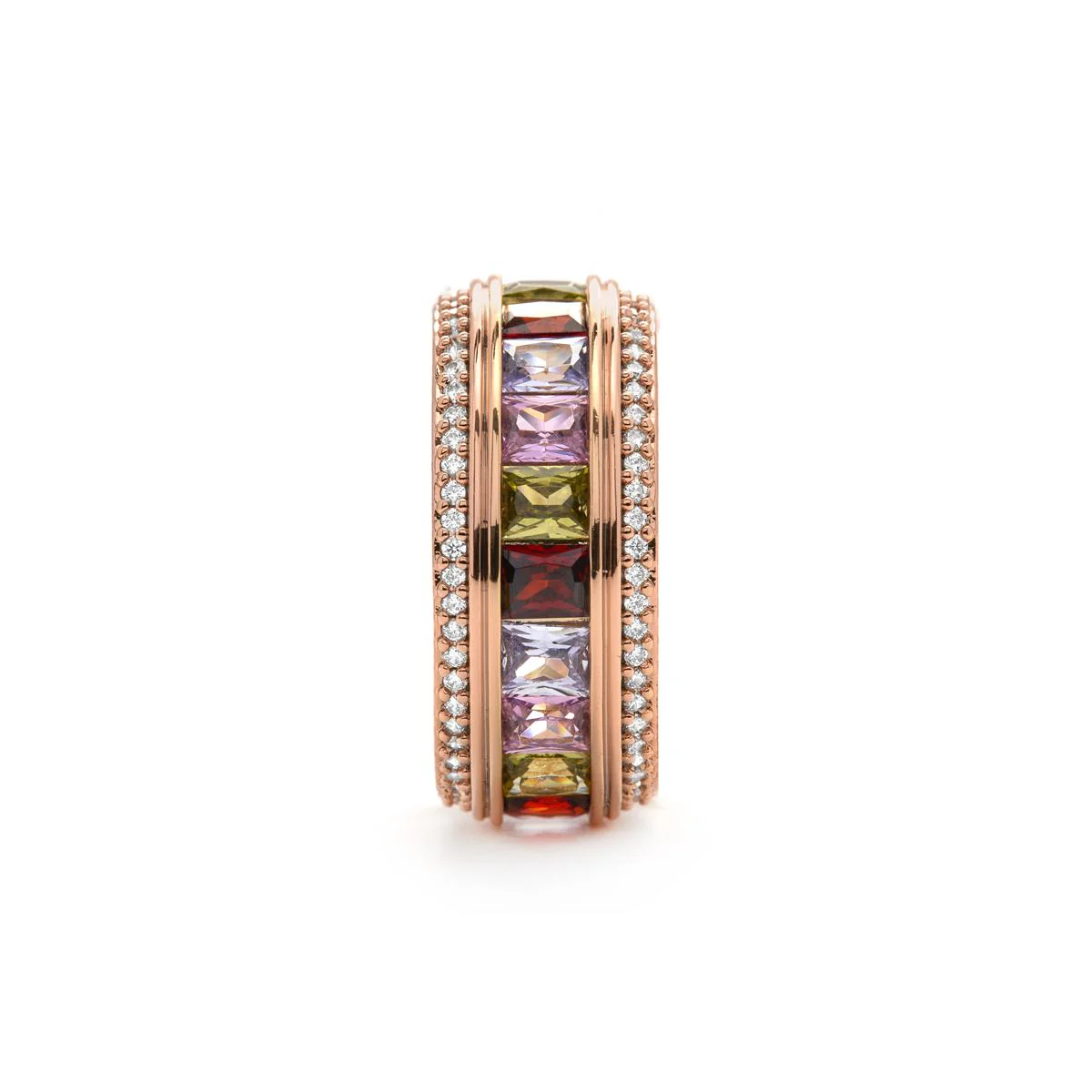 Anillo de Circonita Multicolor acabado en oro amarillo de 18k - Maia - Image 7
