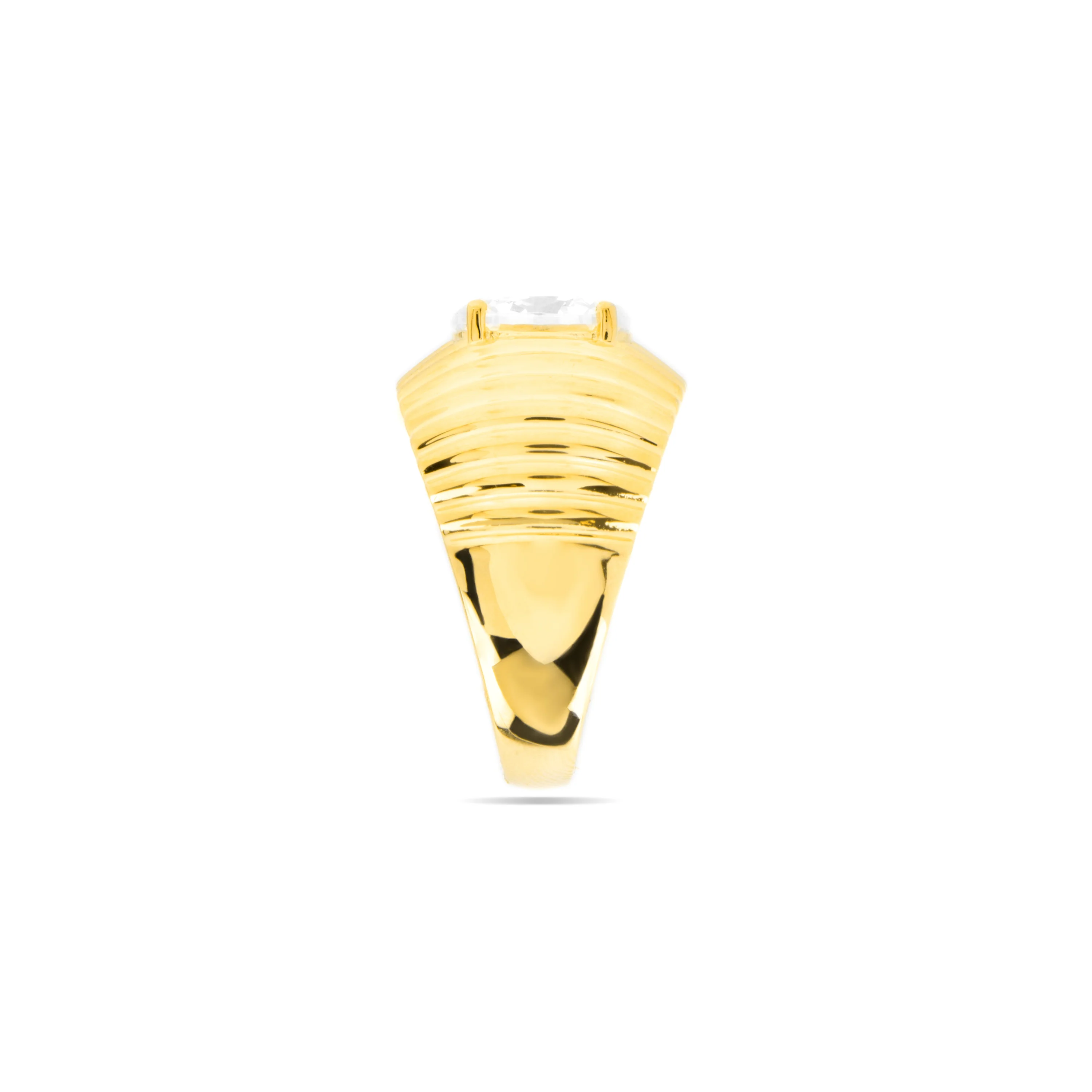 Anillo de Plata de Ley 925 y Circonita Brillante acabado oro amarillo de 18k - Metri - Image 2