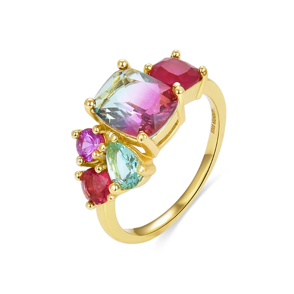 Anillo Mifa Plata De Ley 925 - Mifa MULTICOLOR