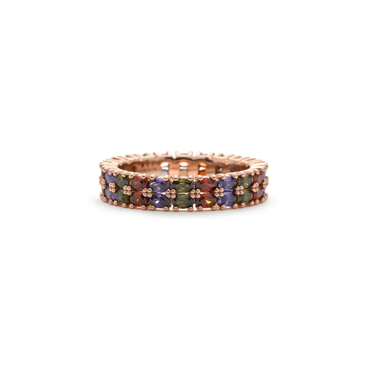Anillo de Circonita Multicolor acabado en oro amarillo de 18k - Nanabe - Image 3