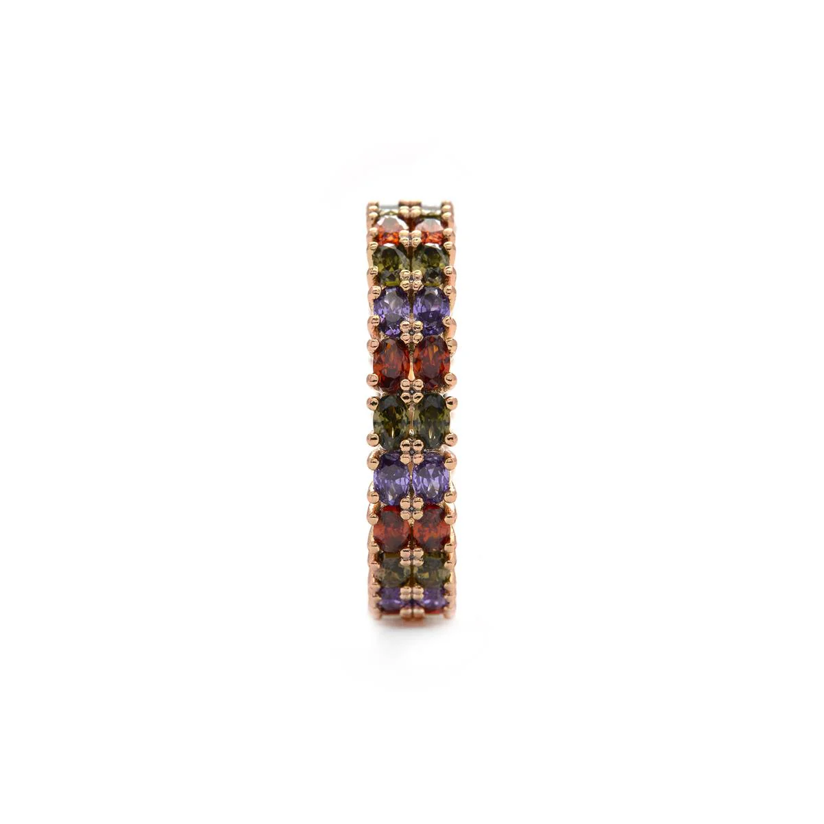 Anillo de Circonita Multicolor acabado en oro amarillo de 18k - Nanabe - Image 6