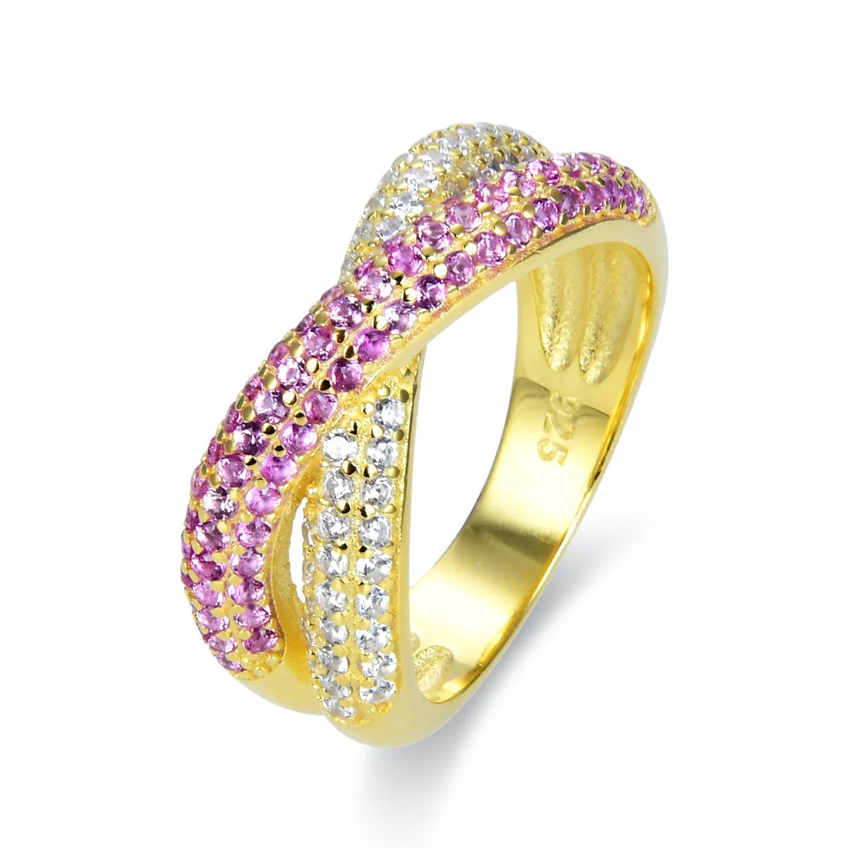 Anillo Nemak De Plata De Ley 925 Con Baño De Oro A - Nemak MULTICOLOR