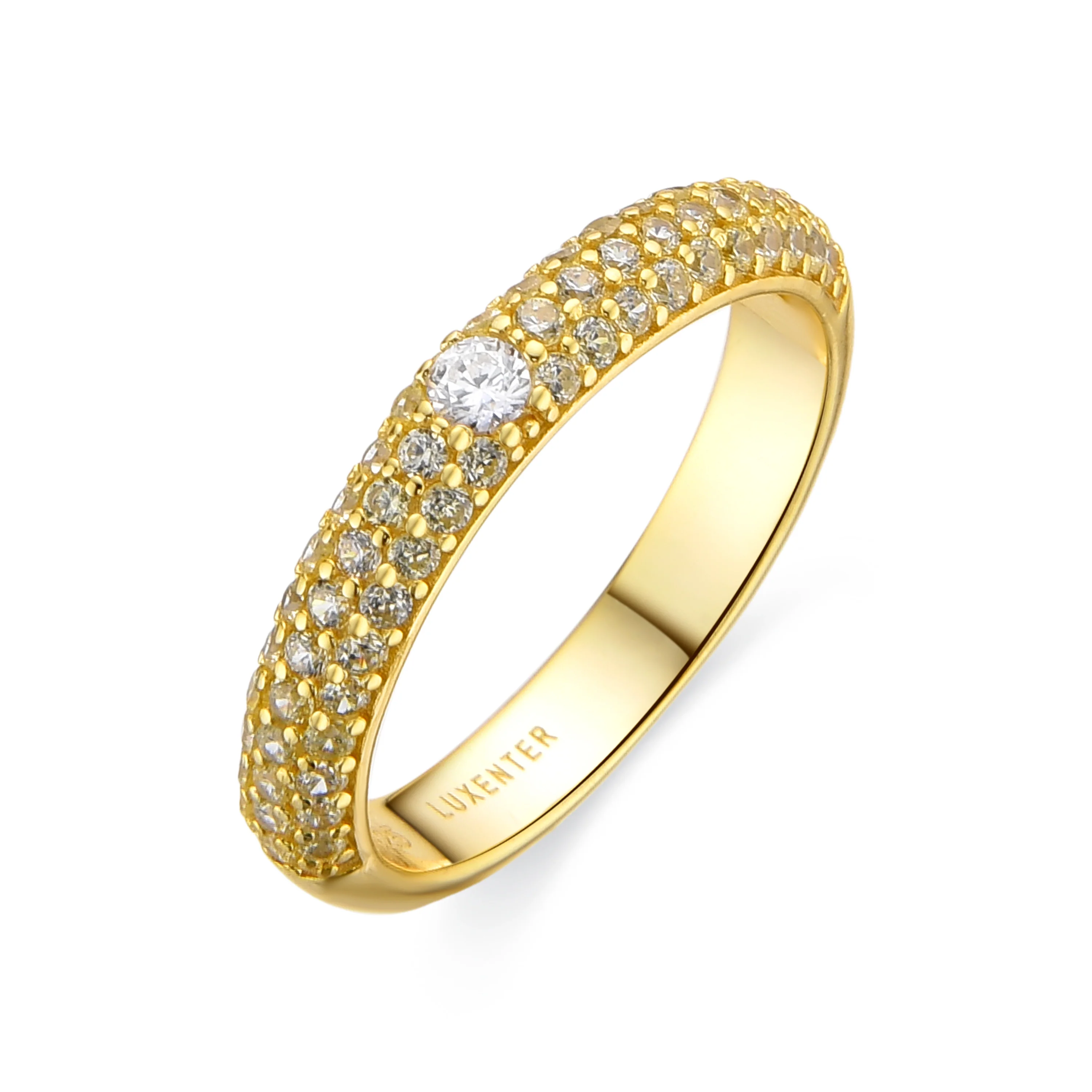 Anillo de Plata de Ley 925 y Circonita Zafiro acabado en rodio - Ontary