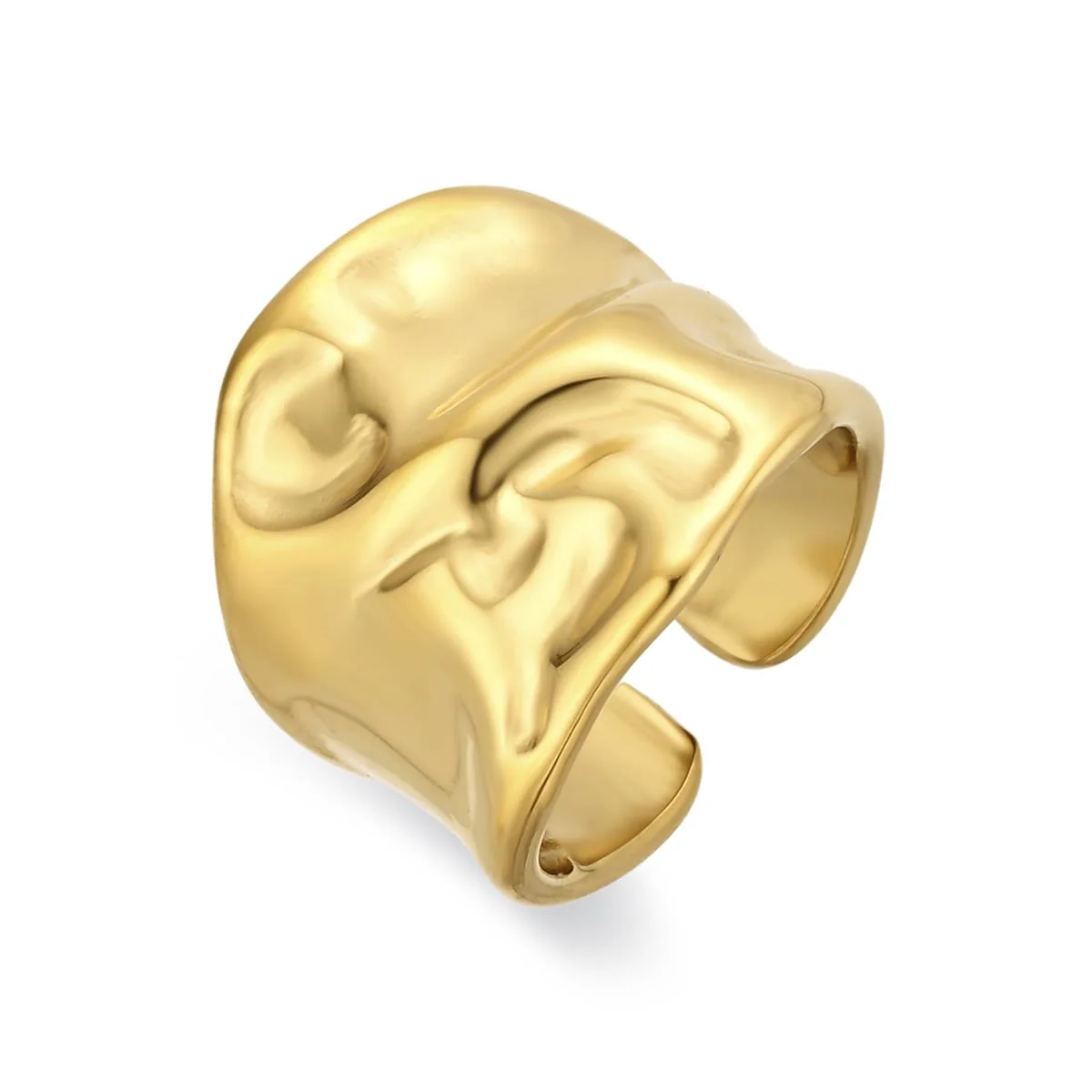 Anillo acabado en oro amarillo de 18k - Suodja