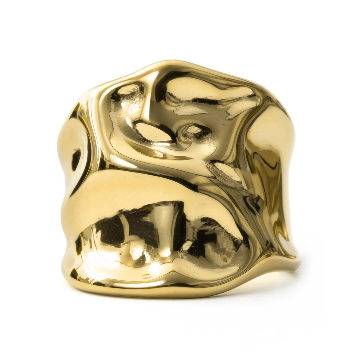 Anillo acabado en oro amarillo de 18k - Suodja - Image 3