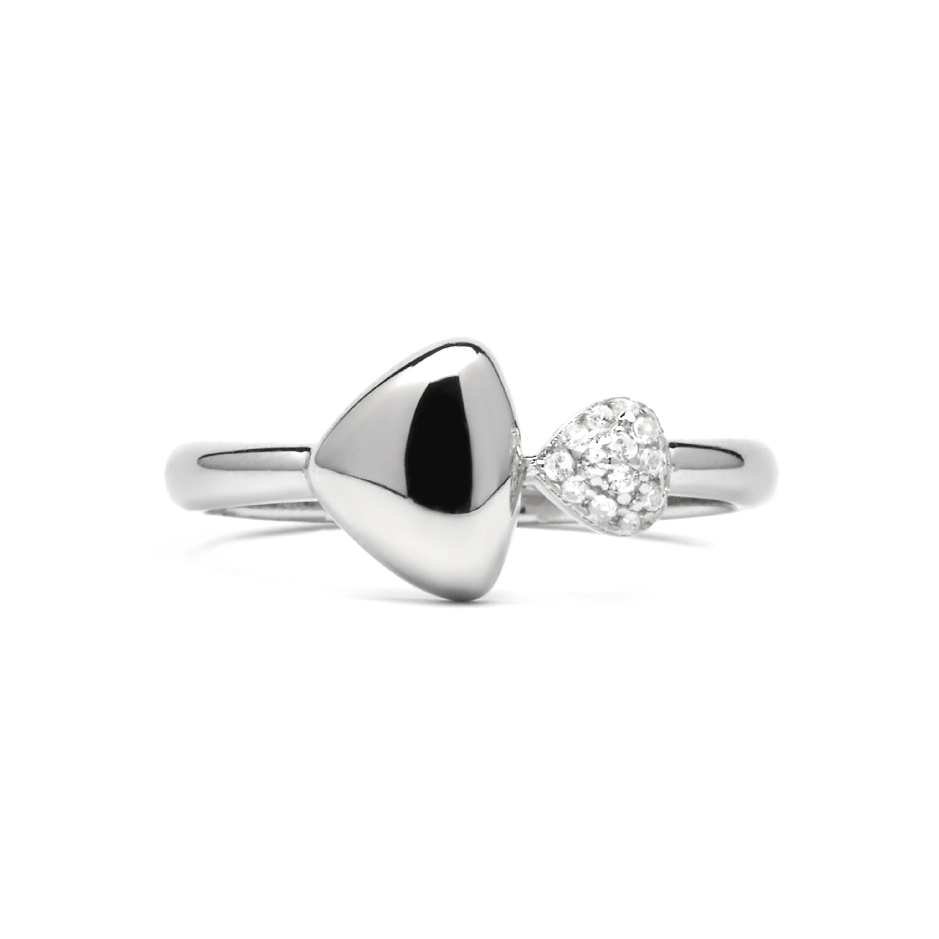 Anillo de Plata de Ley 925 y Circonita Brillante acabado rodio - Pesha - Image 3
