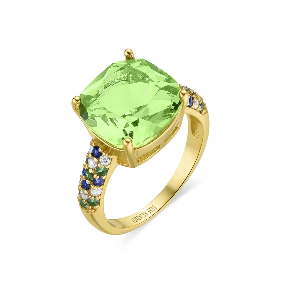 Anillo Qamah Plata De Ley 925 - Qamah VERDE