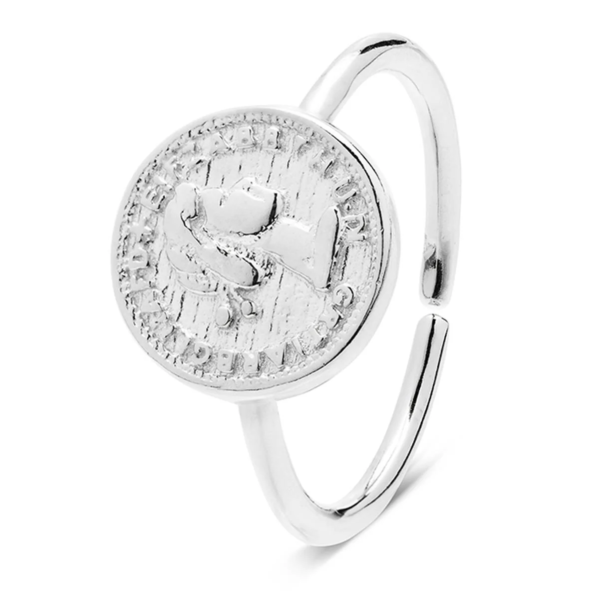 Anillo Renke plata lisa - Renke GRIS
