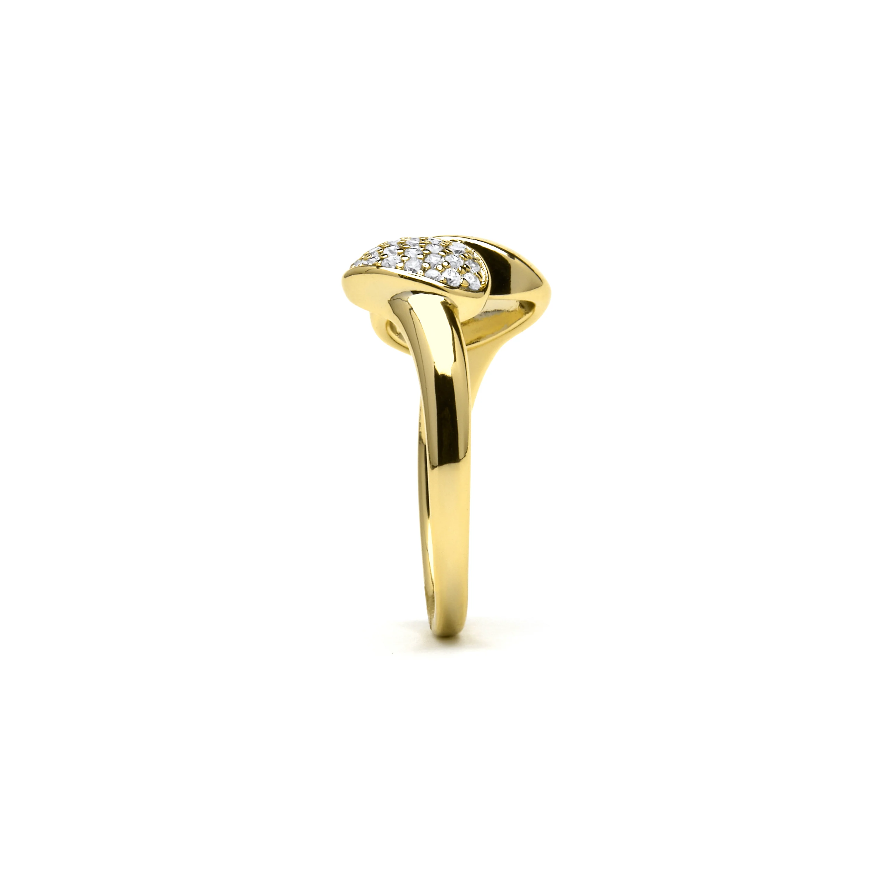 Anillo acabado oro amarillo de 18k y Circonita Brillante - Ridoom - Image 3