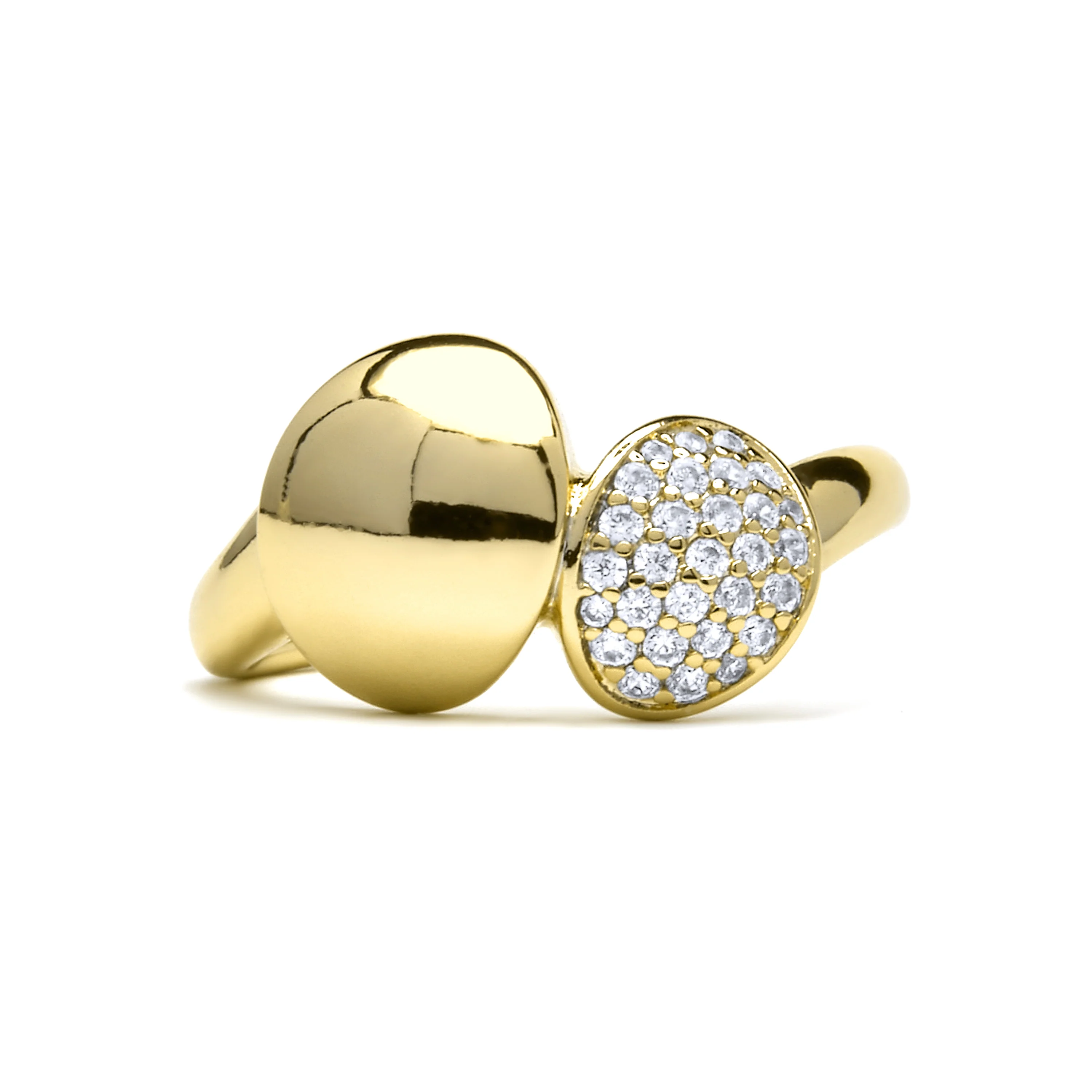 Anillo acabado oro amarillo de 18k y Circonita Brillante - Ridoom - Image 5