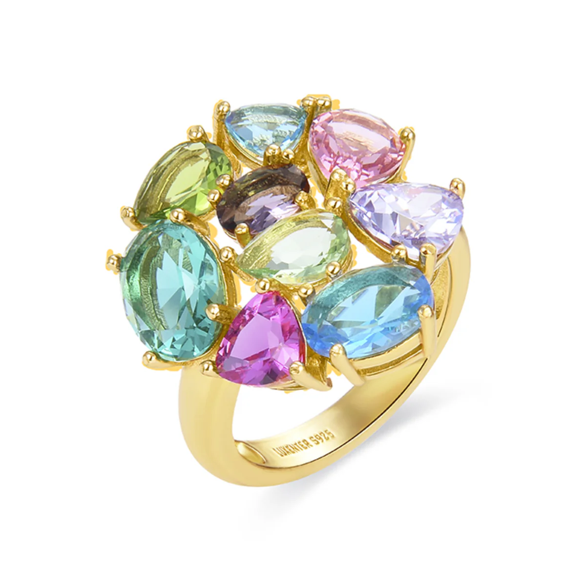 Anillo Risriz Plata De Ley 925 - Risriz MULTICOLOR