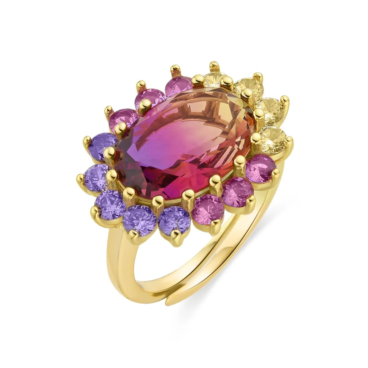 Anillo Rotha Plata De Ley 925 - Rotha MULTICOLOR