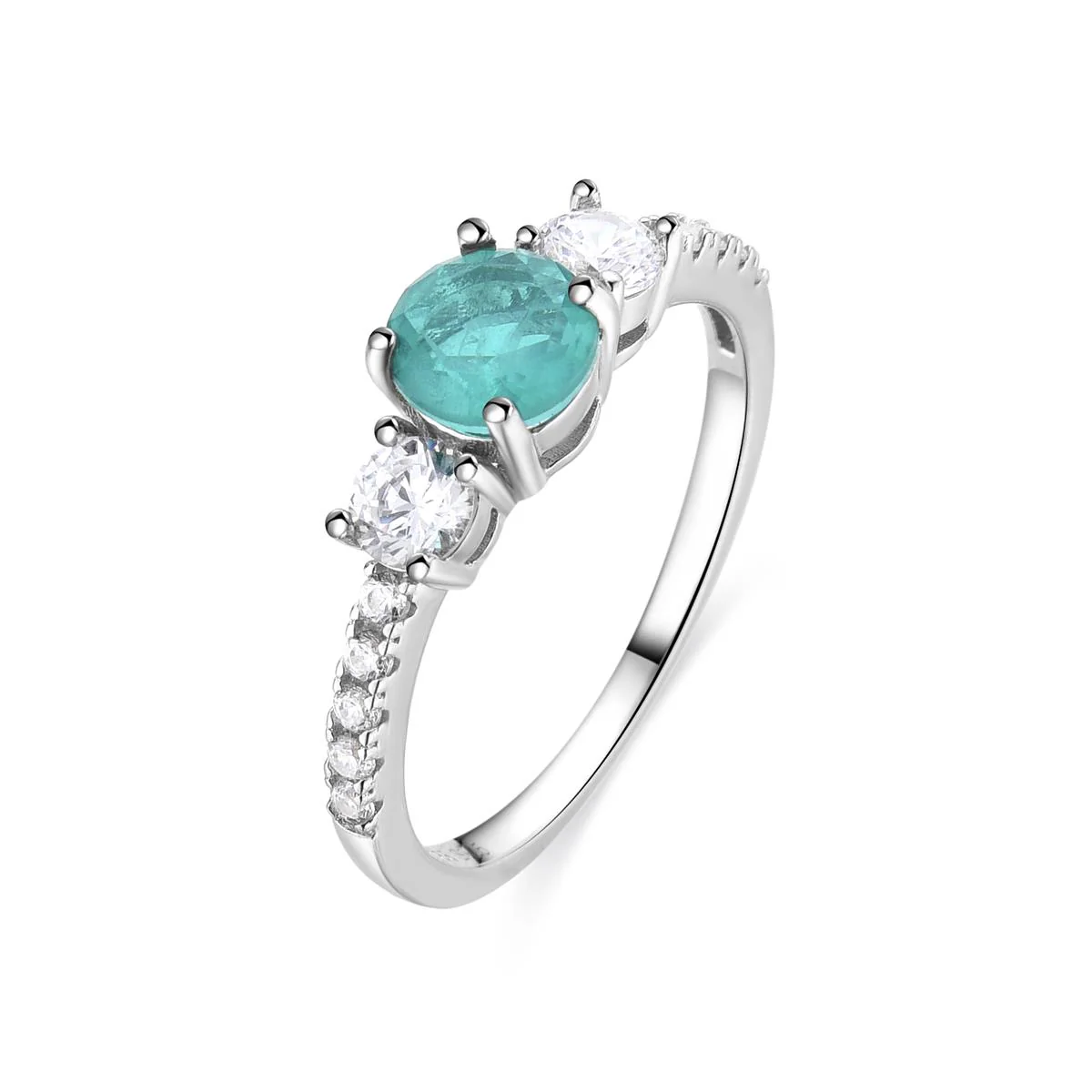 Anillo Saneu Plata de ley 925 - Saneu VERDE
