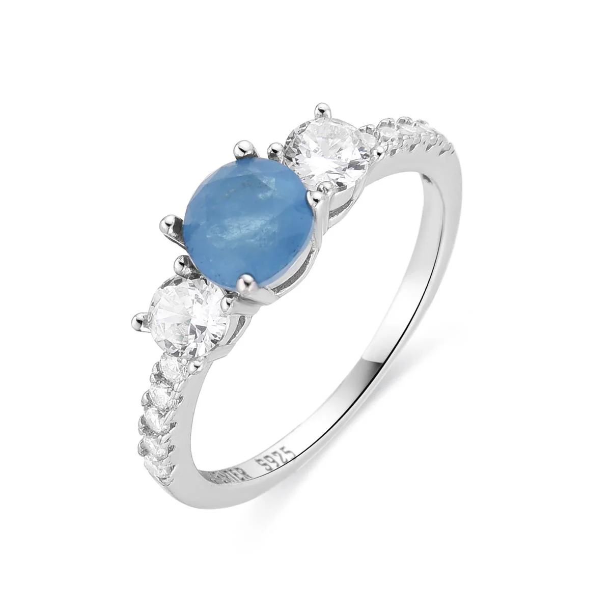 Anillo Saneu Plata De Ley 925 - Saneu AZUL