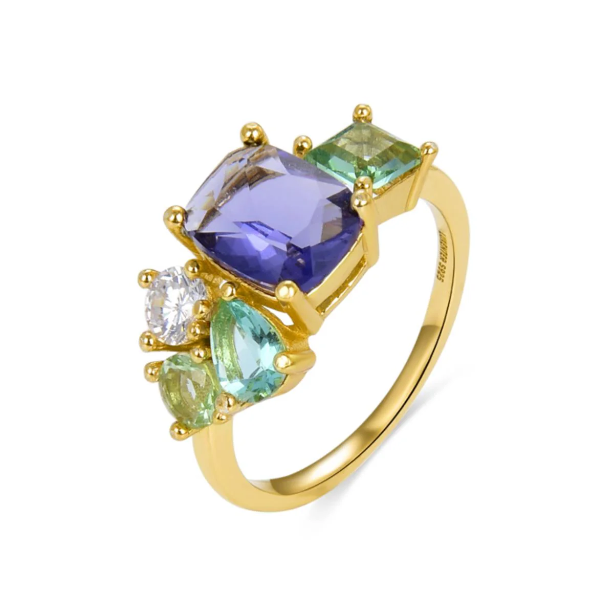 Anillo Sereo Plata De Ley 925 - Sereo MULTICOLOR