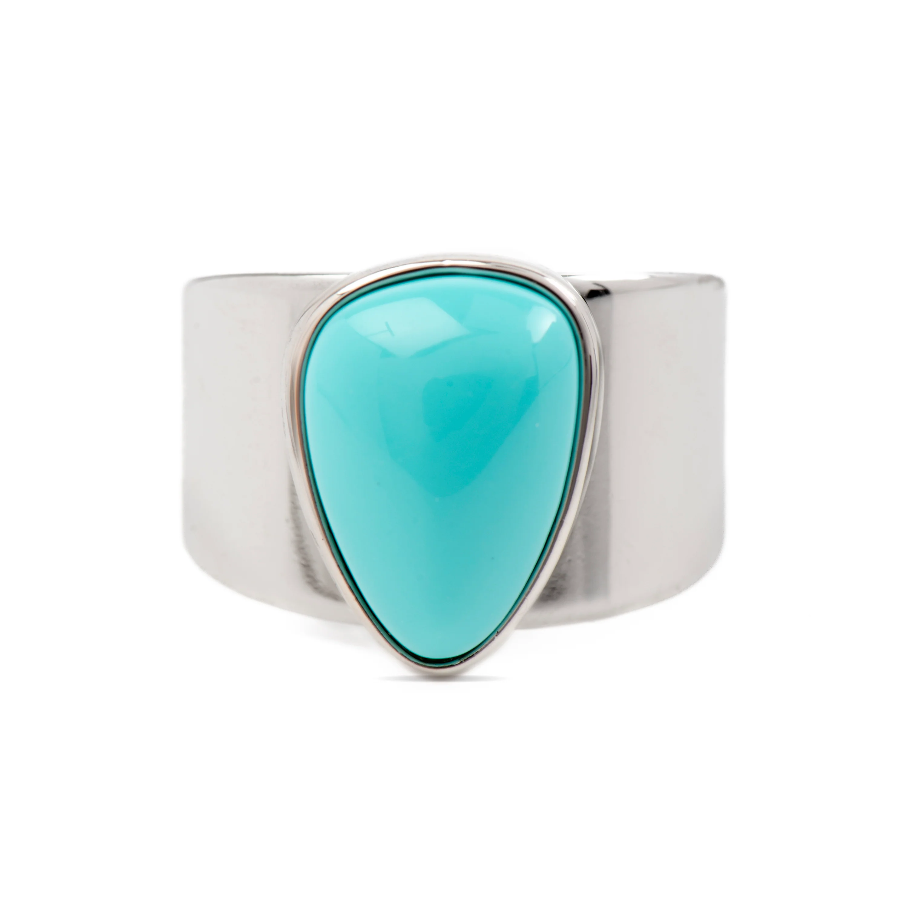 Anillo de Agata Azul acabado en rodio - Sheak - Image 3