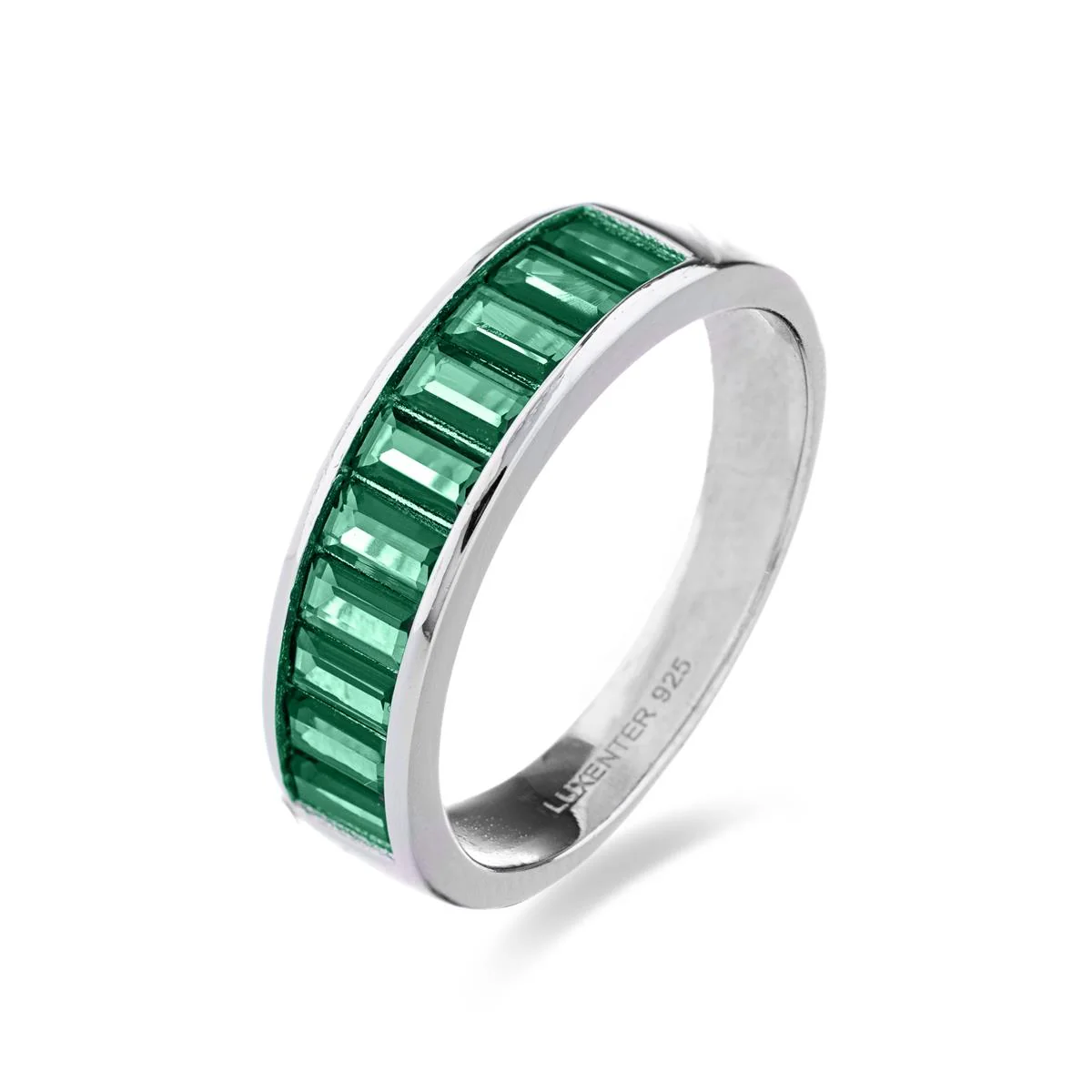 Anillo Simal Plata y Esmeralda Cz - Simal VERDE