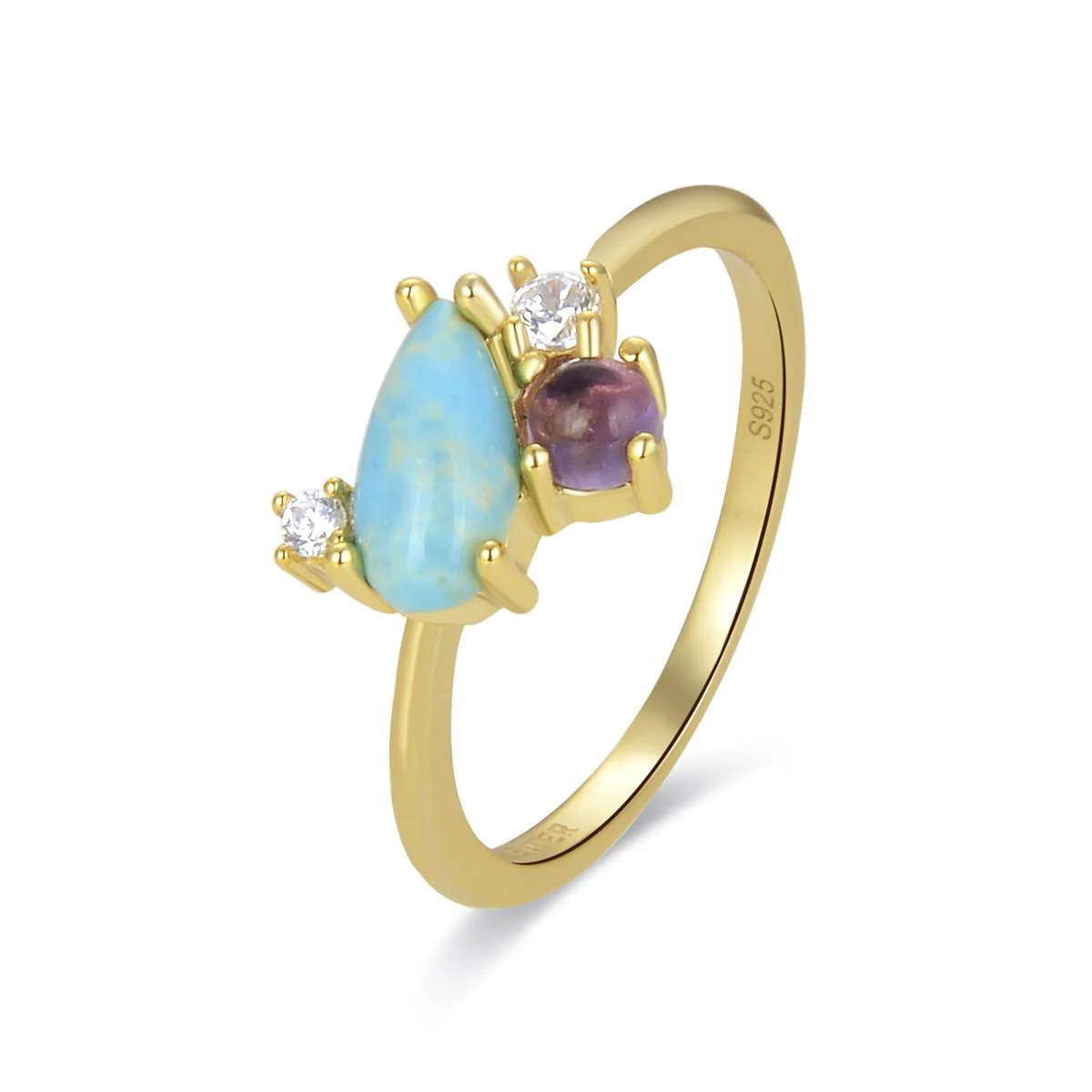 Anillo Simly Plata De Ley 925 - Simly AZUL