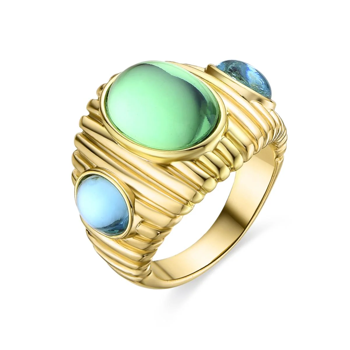 Anillo Sirose acabado en oro amarillo 18K - Sirose MULTICOLOR