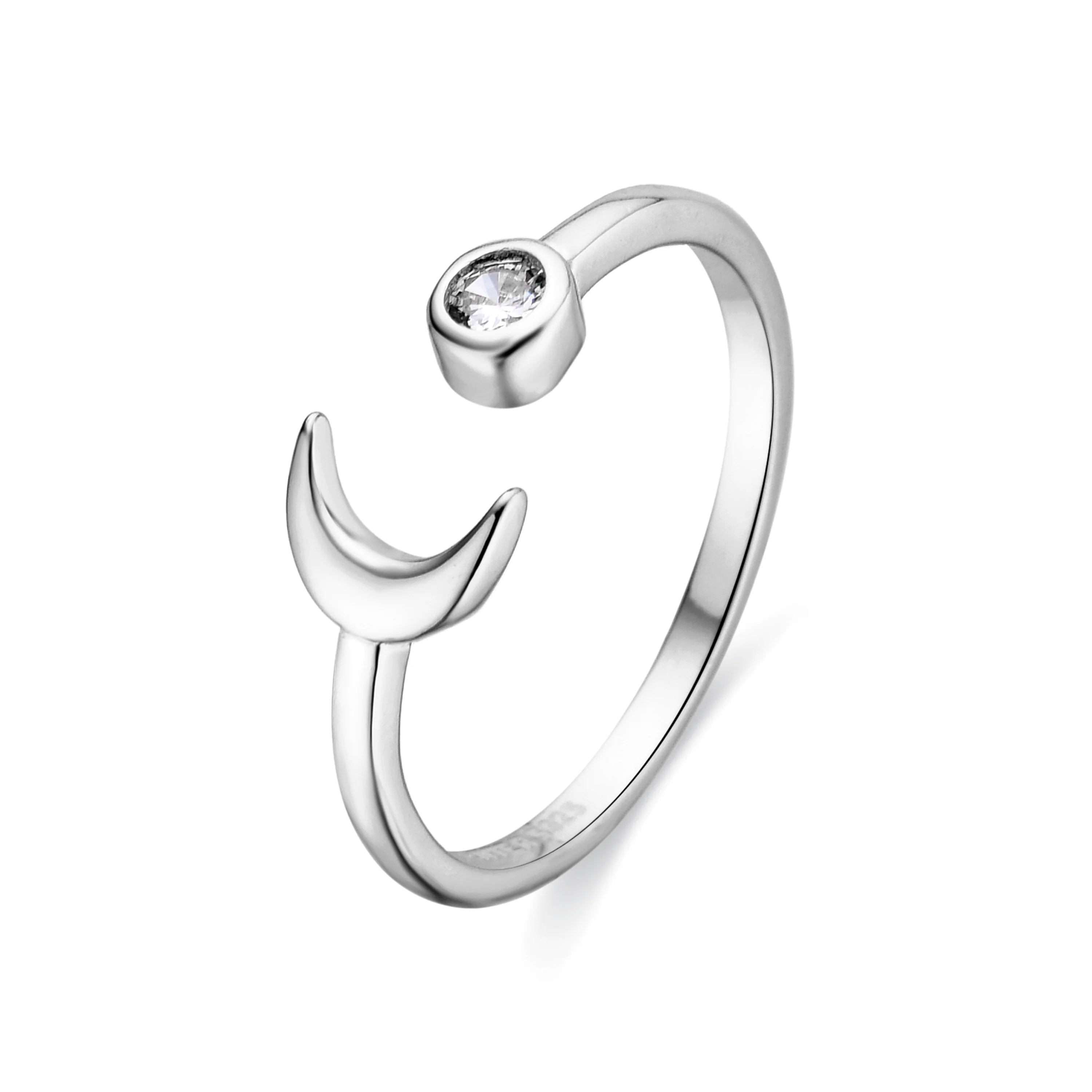 Anillo de Plata de Ley 925 y Circonita Brillante acabado en rodio - Takku