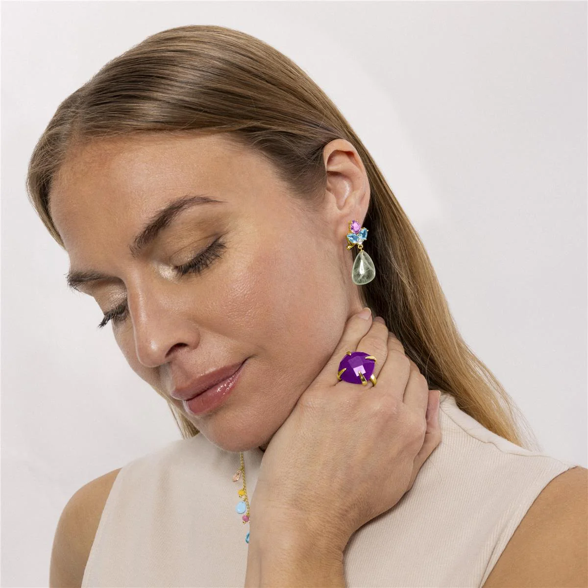 Anillo Timbur Plata de Ley 925 - Timbur MORADO - Image 2