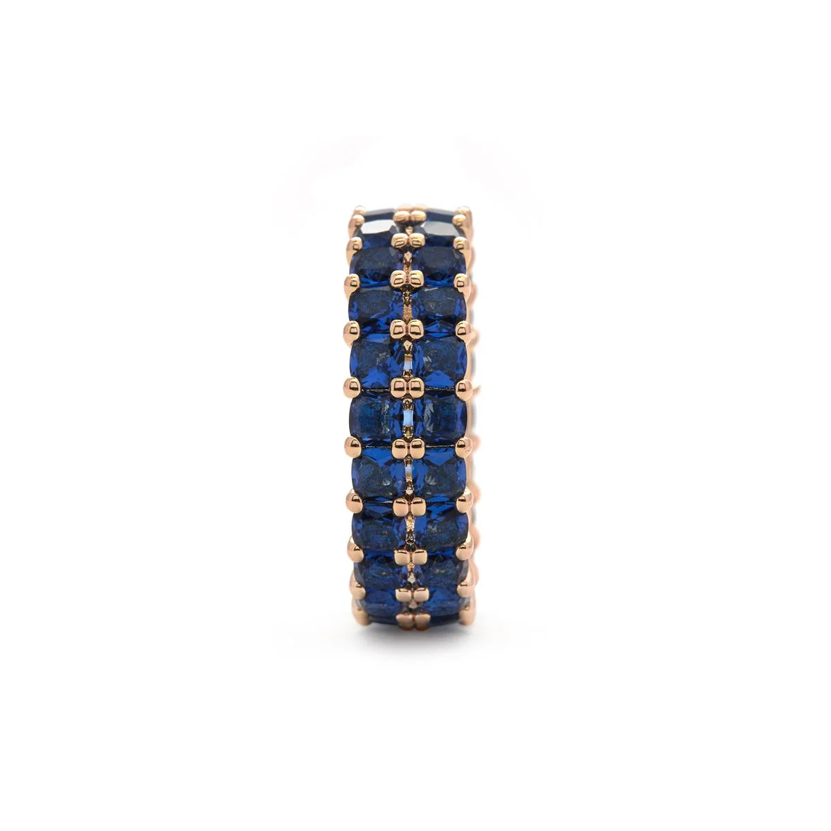 Anillo de Circonita Zafiro acabado en oro amarillo de 18k - Tomi - Image 3