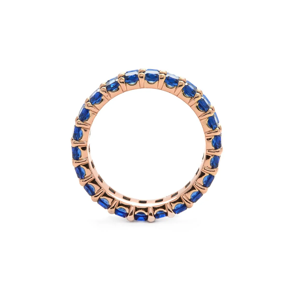 Anillo de Circonita Zafiro acabado en oro amarillo de 18k - Tomi - Image 7