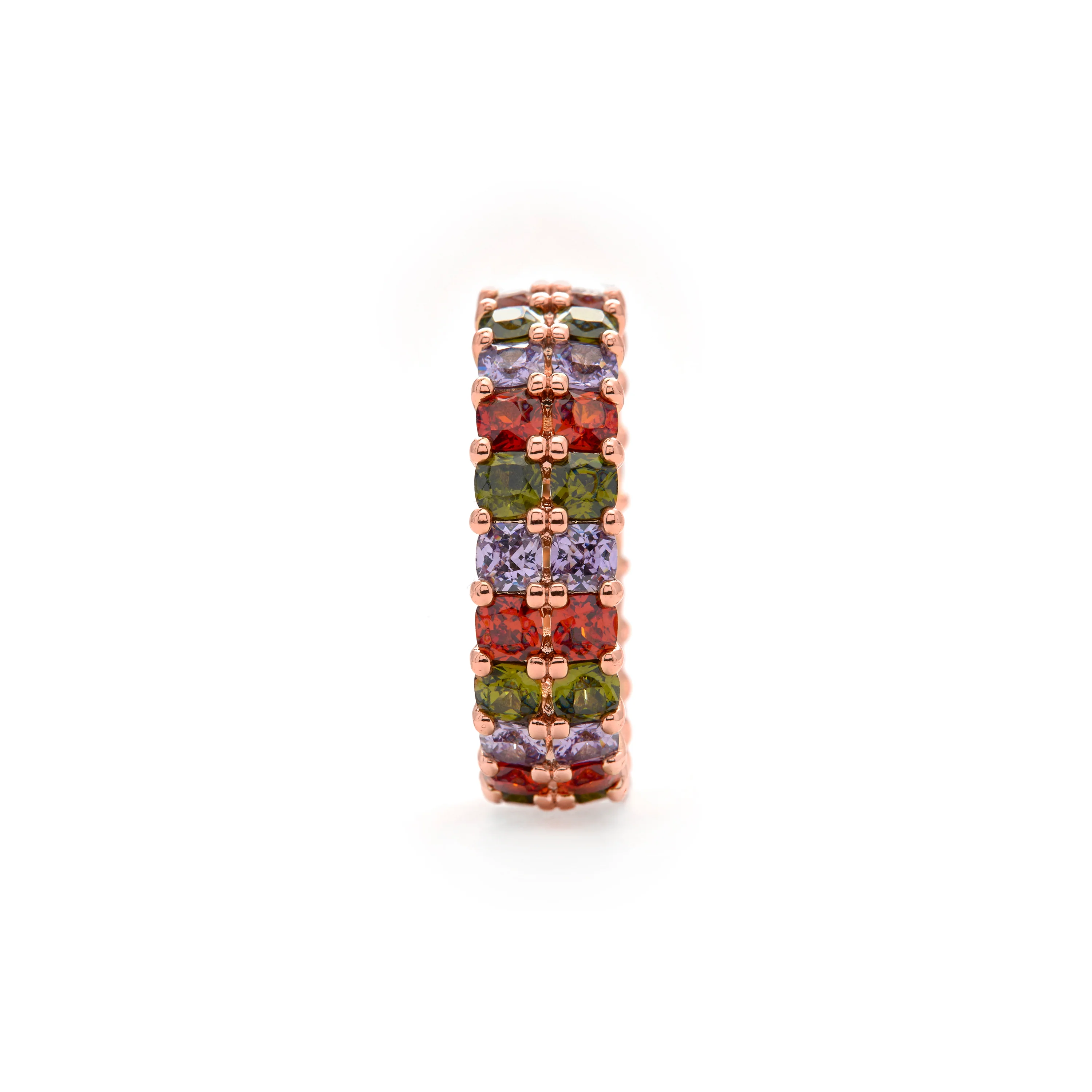Anillo de Circonita Multicolor acabado en oro amarillo de 18k - Tomi - Image 5