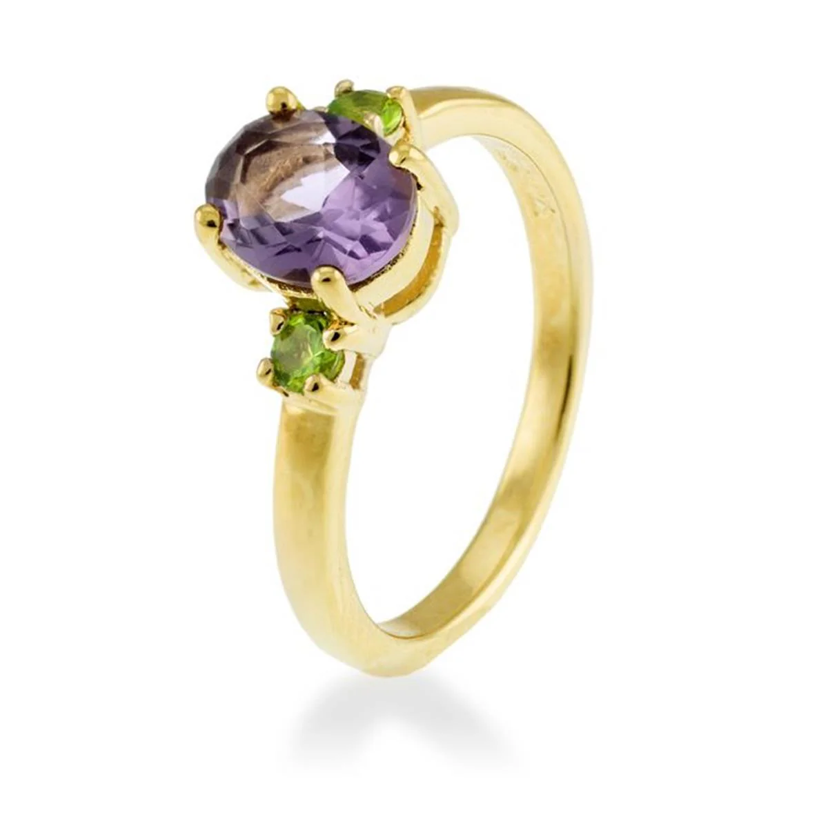 Anillo Tora Plata, Oro Amarillo y Morado Ch - Tora MORADO
