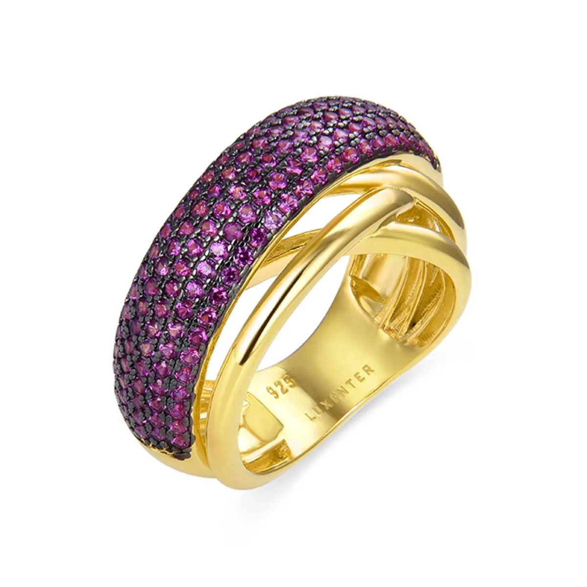 Anillo Uhal Plata De Ley 925 - Uhal ROJO