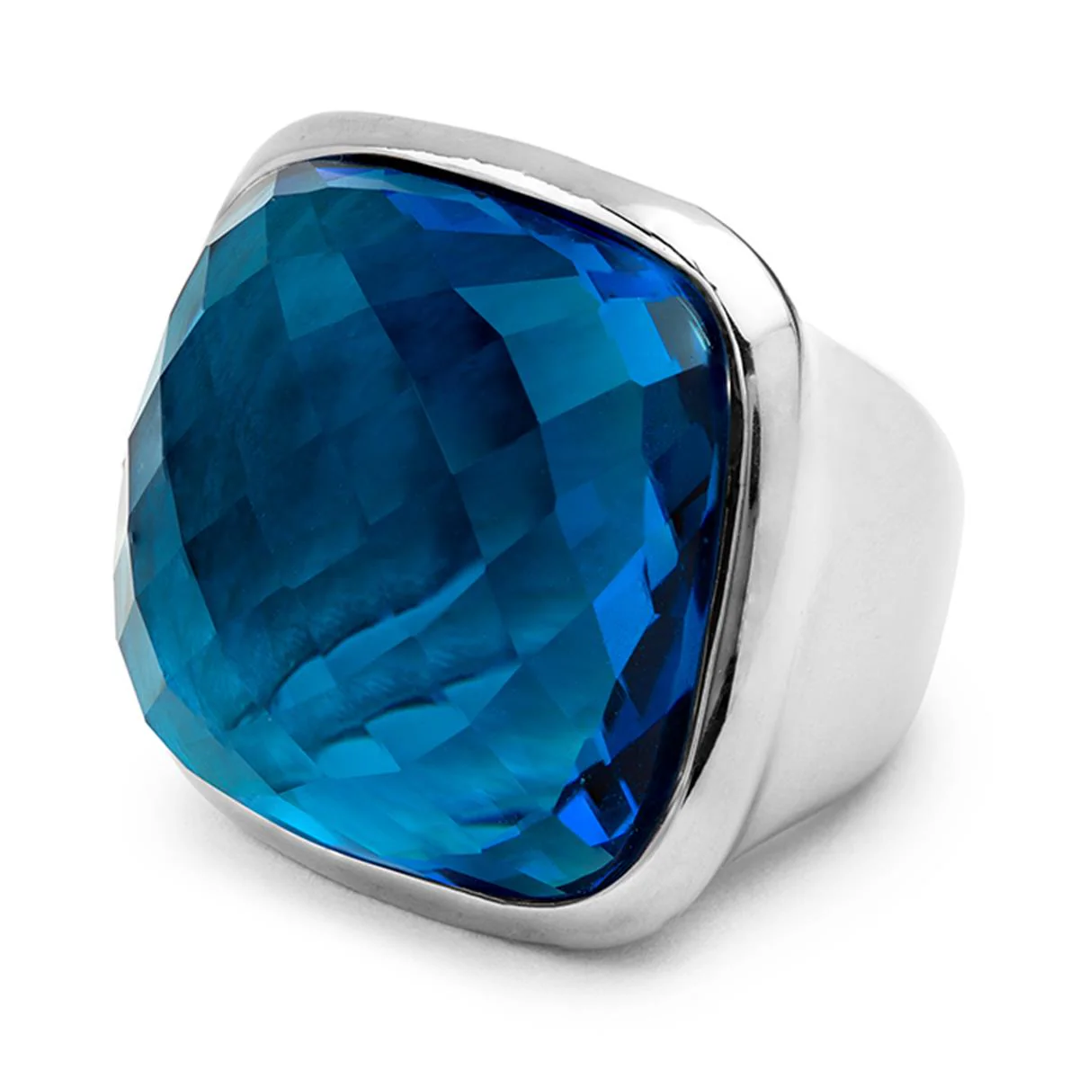 Anillo Ursan acabado en Rodio - Ursan AZUL