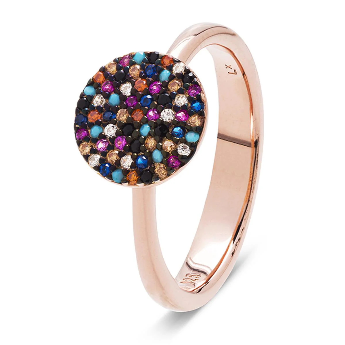 Anillo Waruing plata, oro rosa y Multic. Cz - Waruing MULTICOLOR