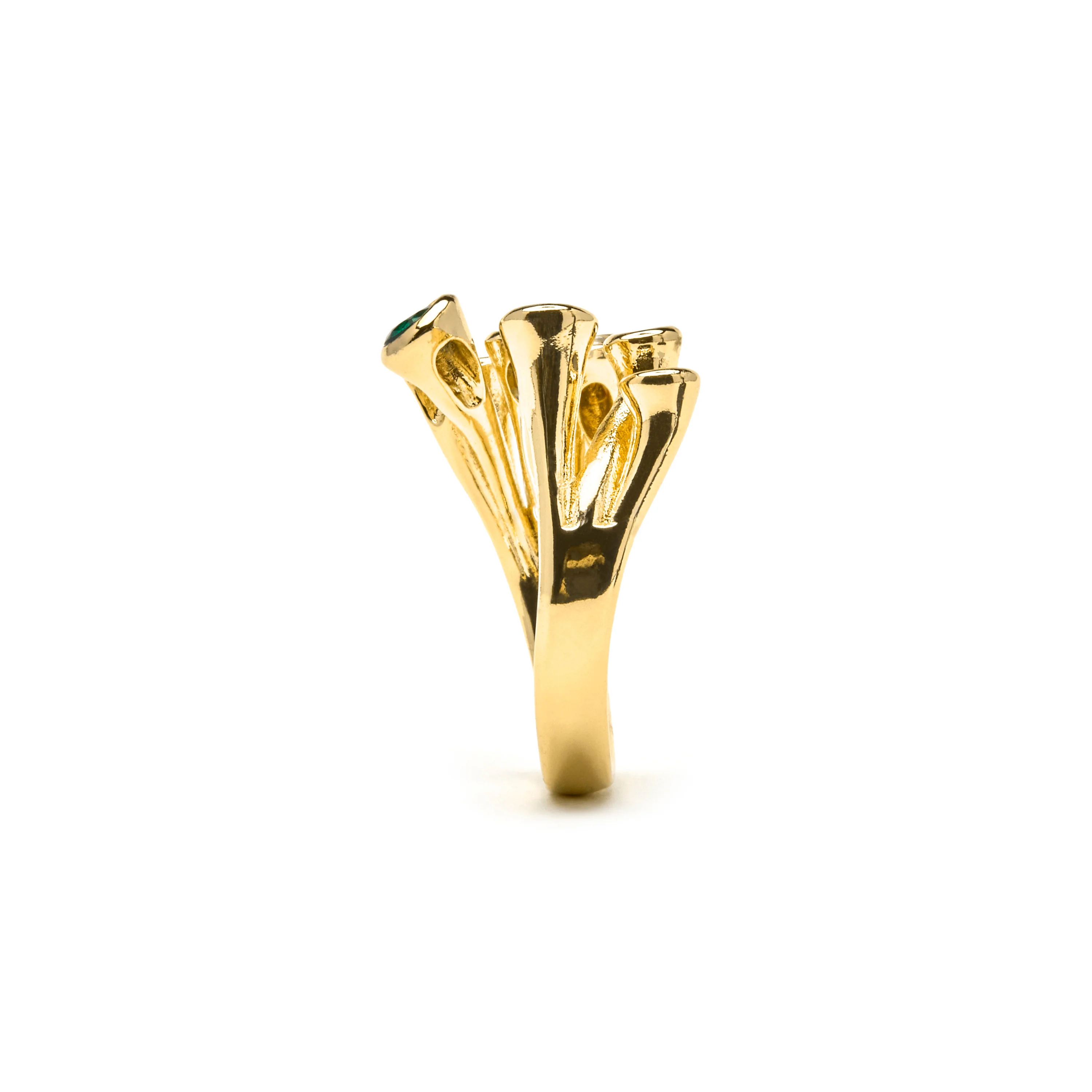 Anillo con Lacado Negro acabado oro 18k - Yter - Image 3