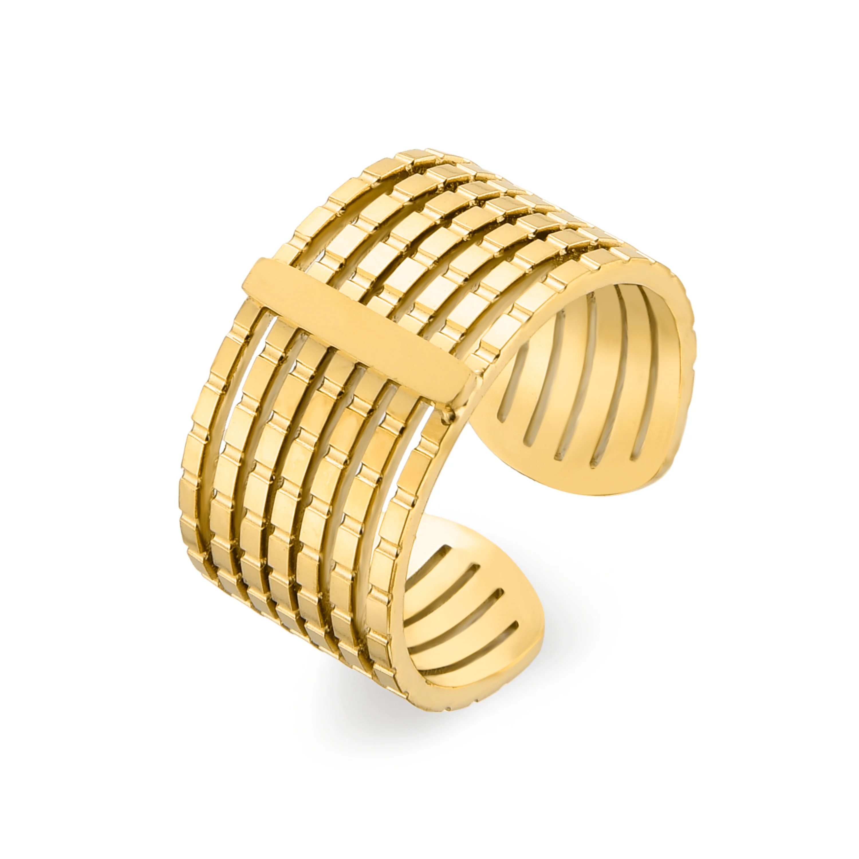 Anillo acabado en oro amarillo de 18K - Sayri