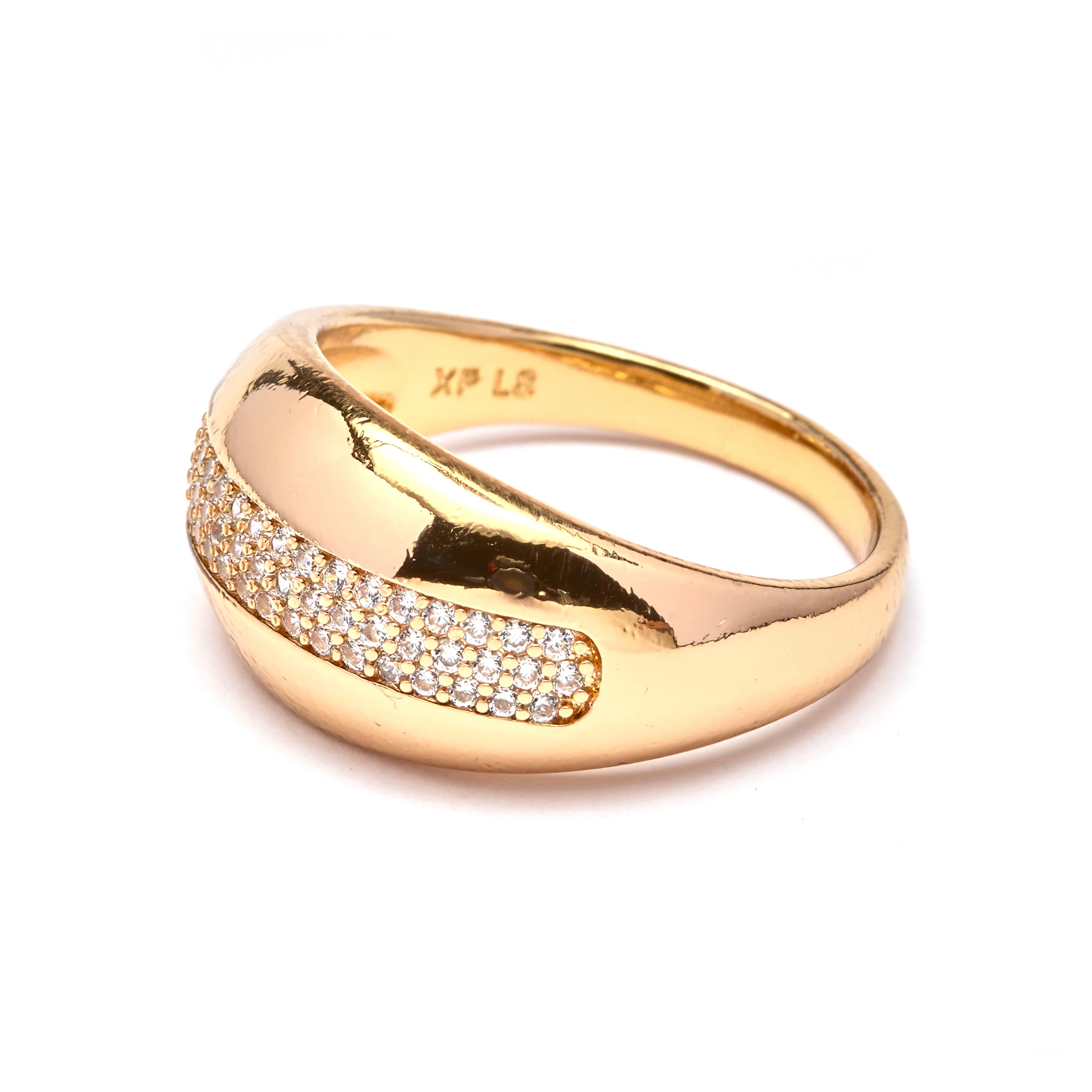 Anillo de Circonita Brillante acabado en oro amarillo de 18k - Glibal