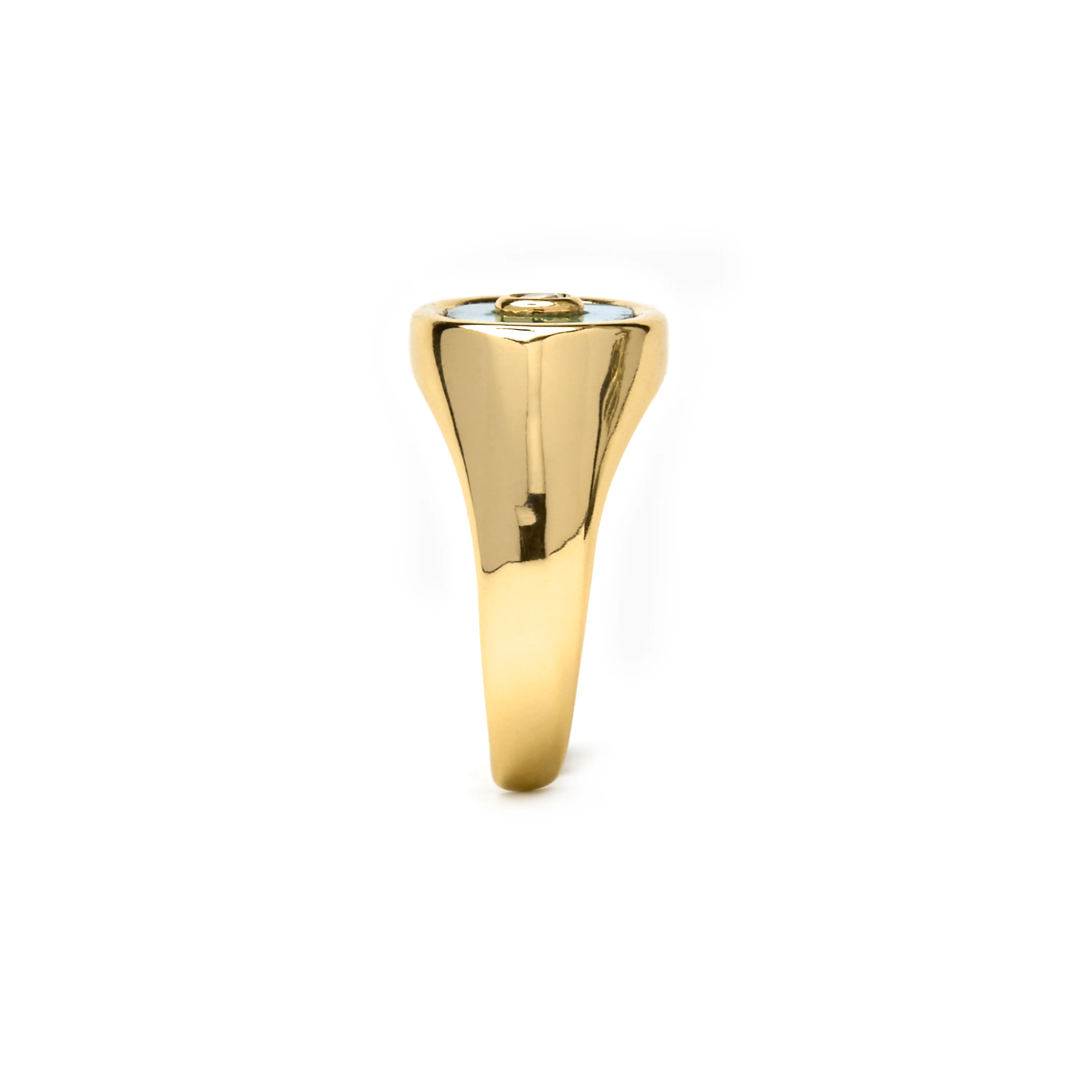 Anillo con Malaquita acabado oro 18k - Staxo - Image 3